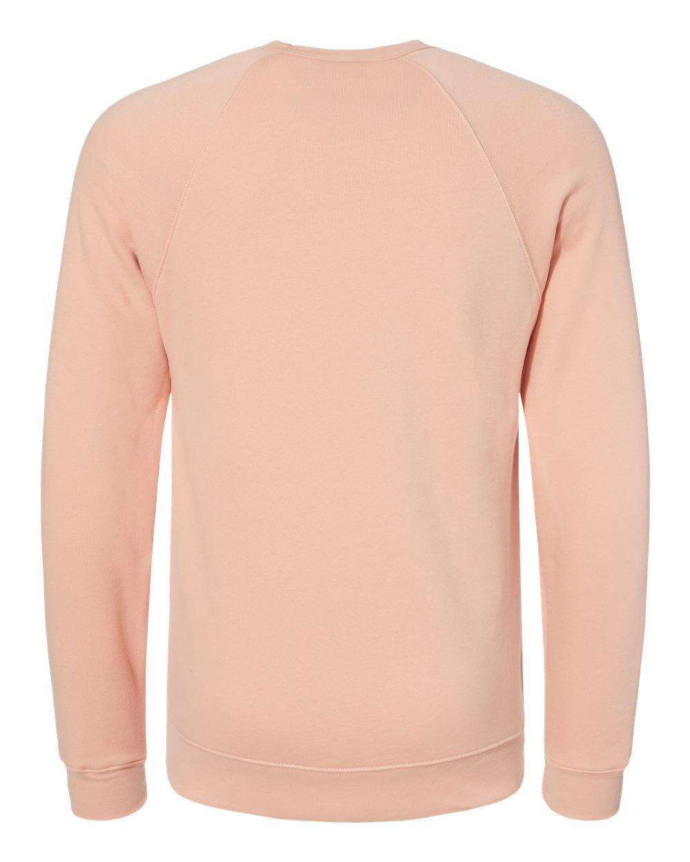 3901 Bella + Canvas Unisex Sponge Fleece Raglan Crewneck Sweatshirt - Back Image