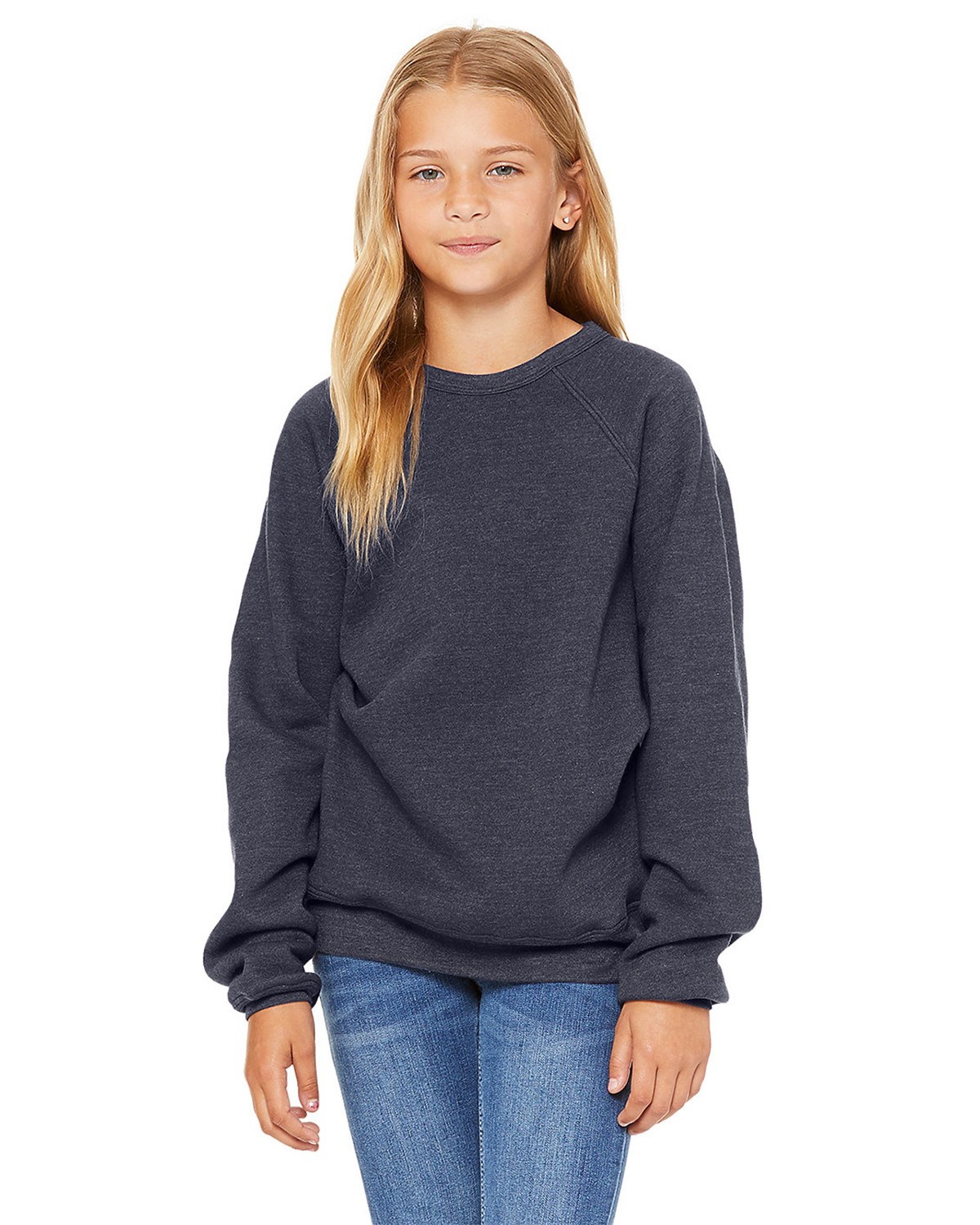 3901Y Bella + Canvas Youth Sponge Fleece Raglan Sweatshirt 3901Y Bella + Canvas Youth Sponge Fleece Raglan Sweatshirt