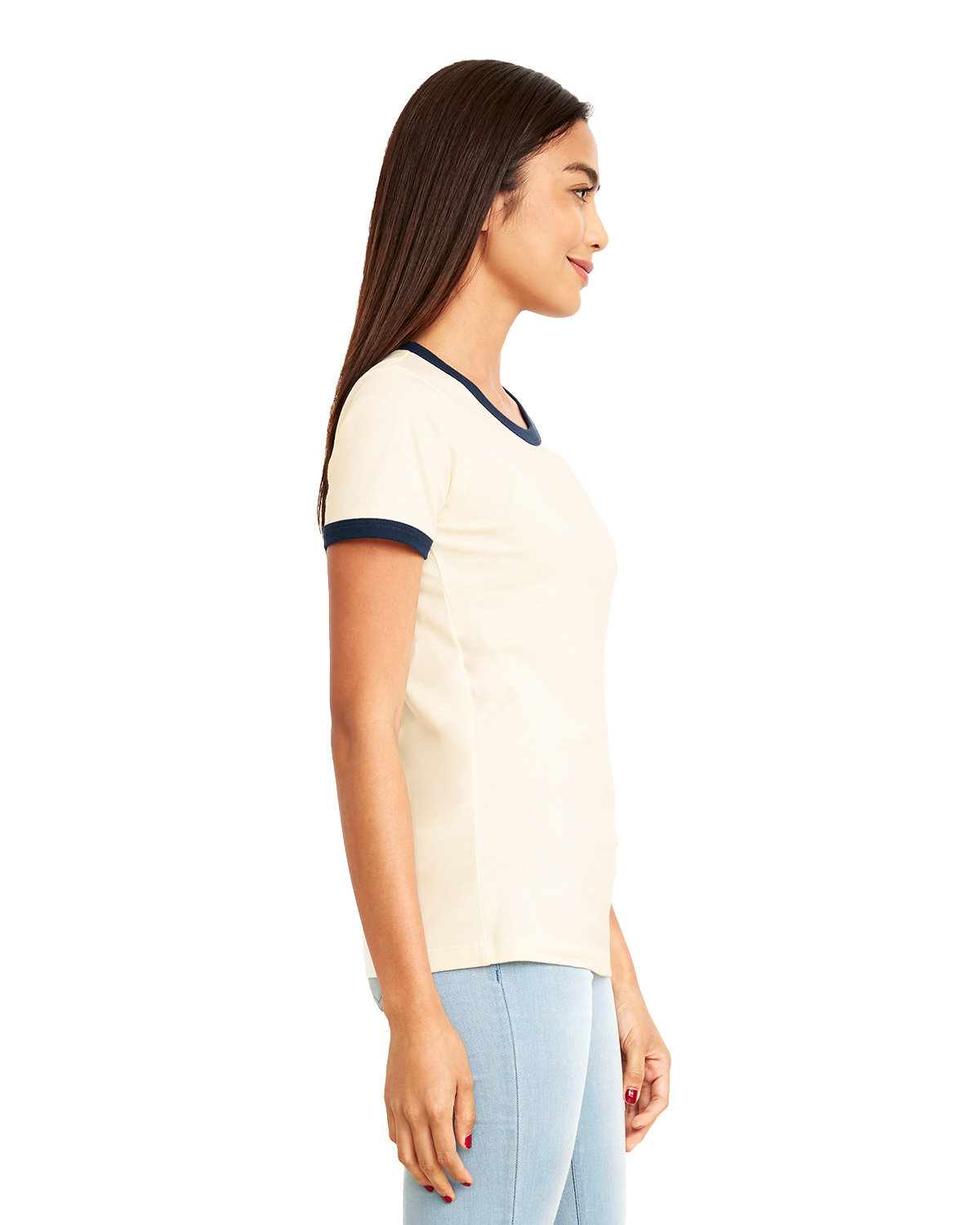 3904 Next Level Womens Ringer Tee - Siide Image