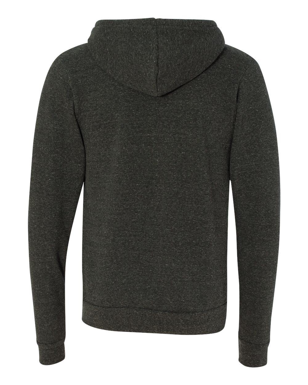 3909 Bella + Canvas Unisex Triblend Full-Zip Hoodie - Back Image
