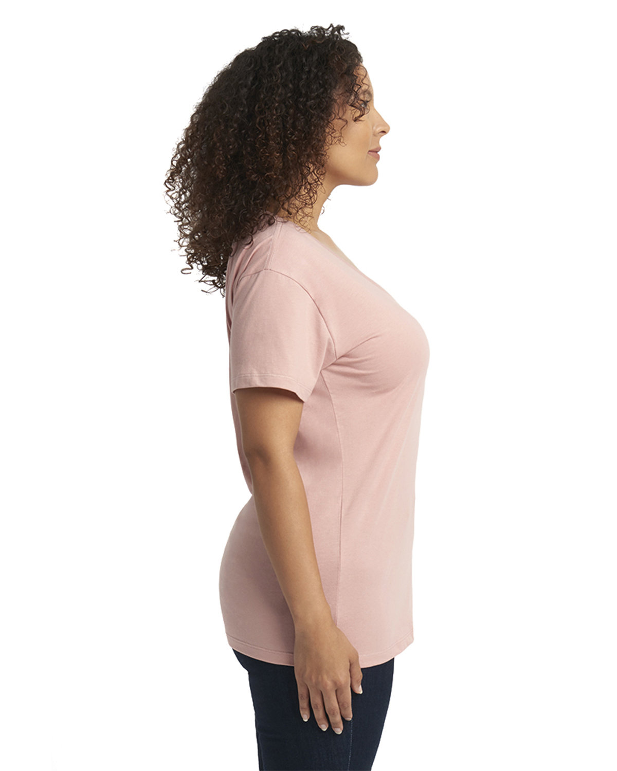 3940 Next Level Women’s Fine Jersey Relaxed V T-Shirt - Siide Image