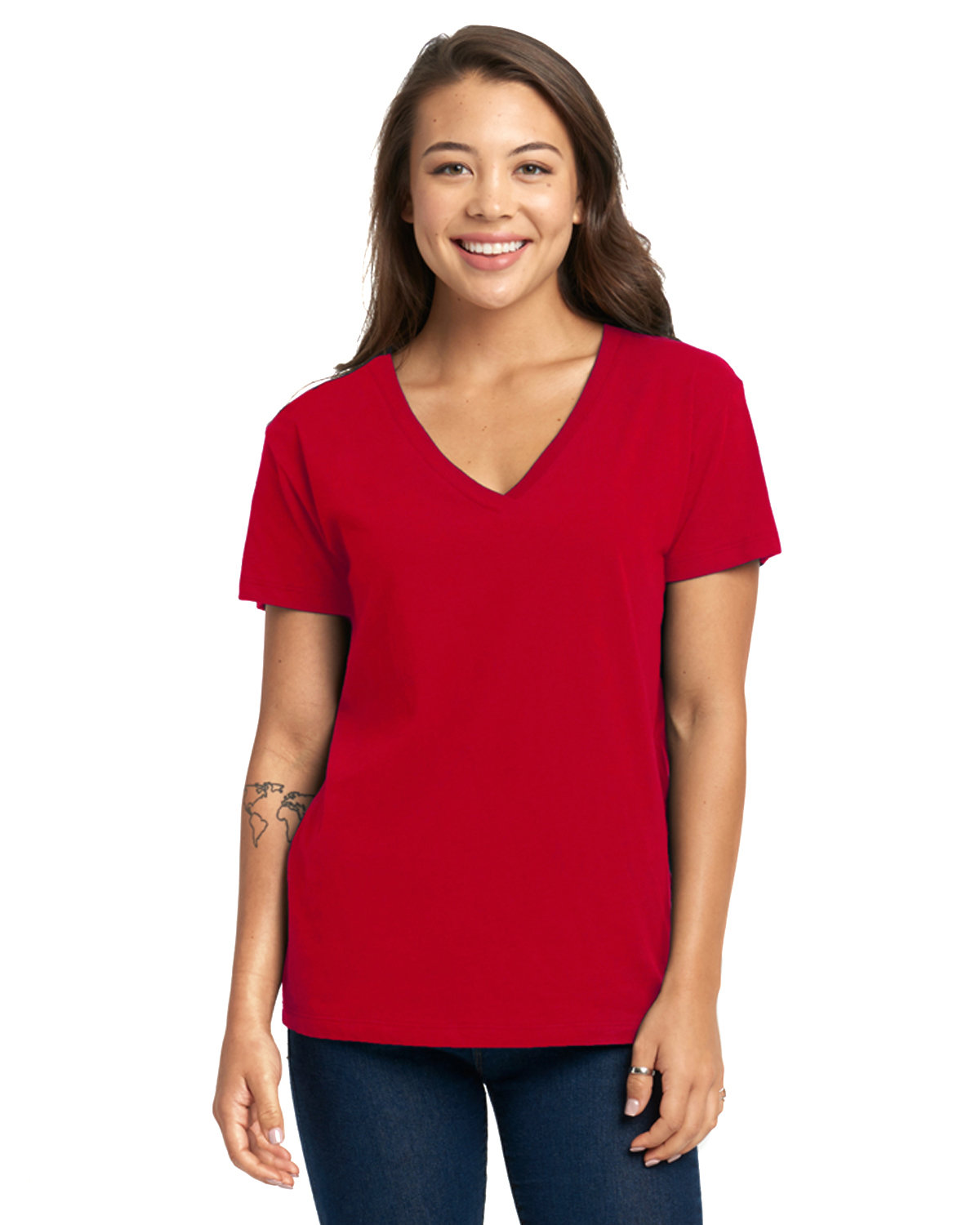 3940 Next Level Women’s Fine Jersey Relaxed V T-Shirt