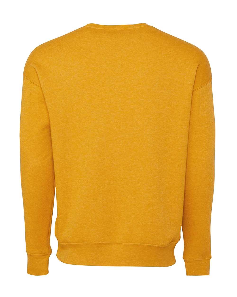 3945 Bella + Canvas Unisex Sponge Fleece Drop Shoulder Crewneck Sweatshirt - Back Image