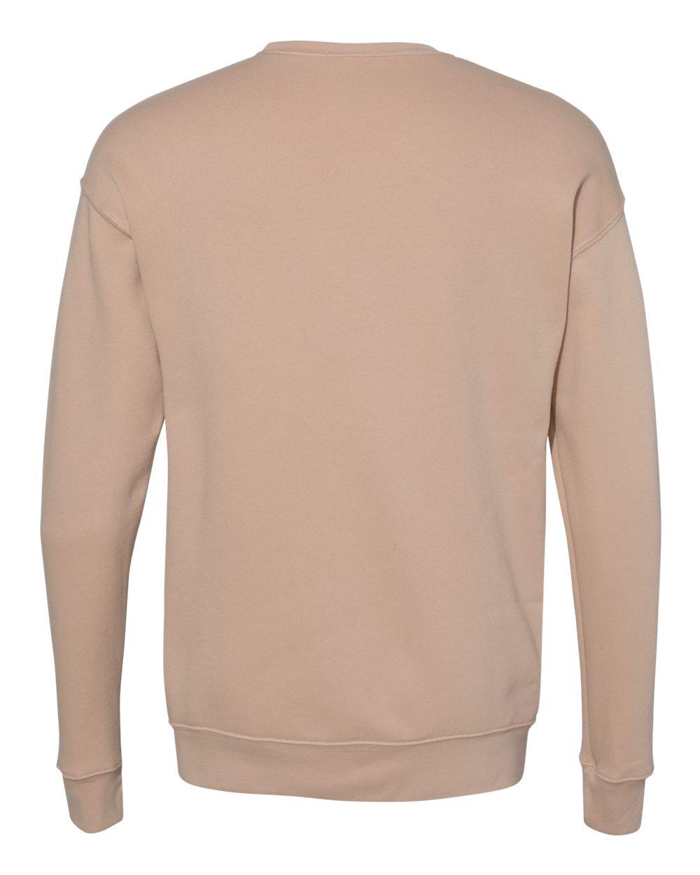 3945 Bella + Canvas Unisex Sponge Fleece Drop Shoulder Crewneck Sweatshirt - Back Image
