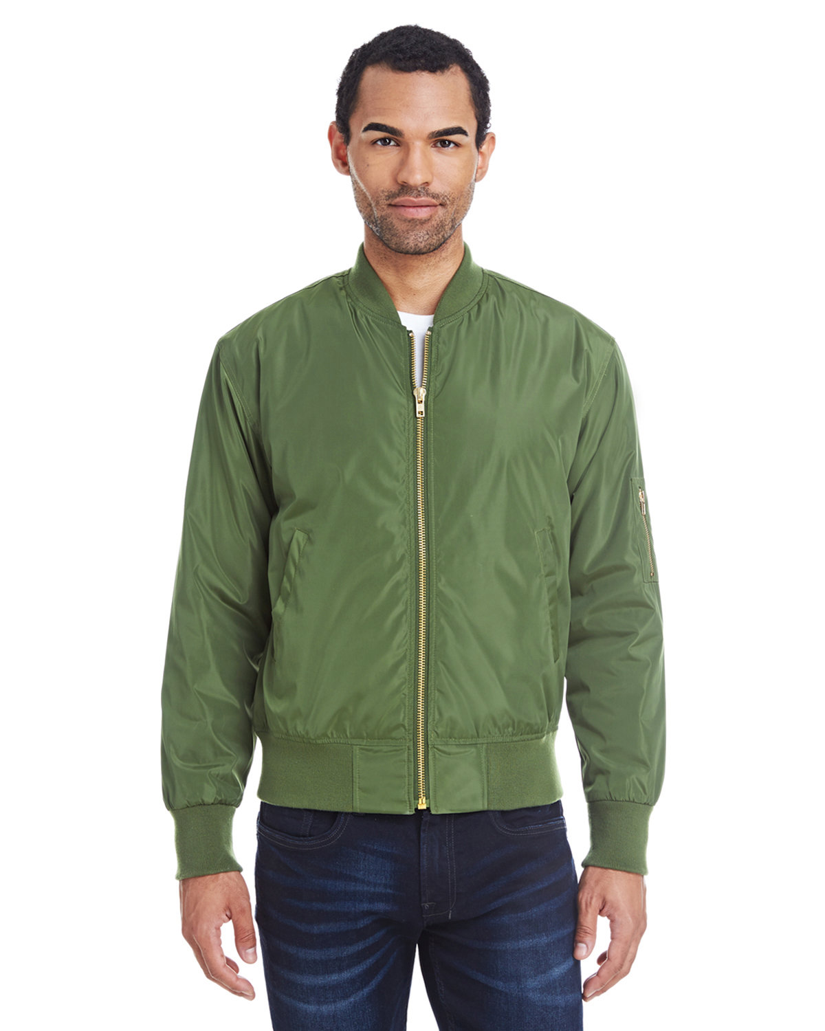 395J Threadfast Apparel Unisex Bomber Jacket Zoom Image