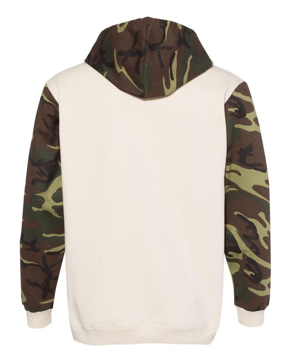 3967 Code Five Mens Fashion Camo Hooded Sweatshirt - Back Image