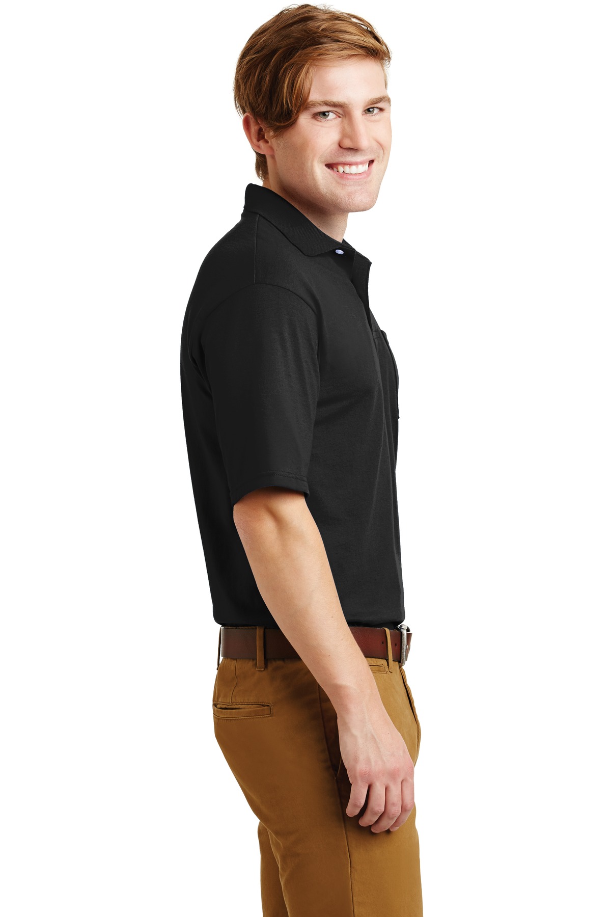 436MP Jerzees -SpotShield 5.6-Ounce Jersey Knit Sport Shirt with Pocket. - Siide Image