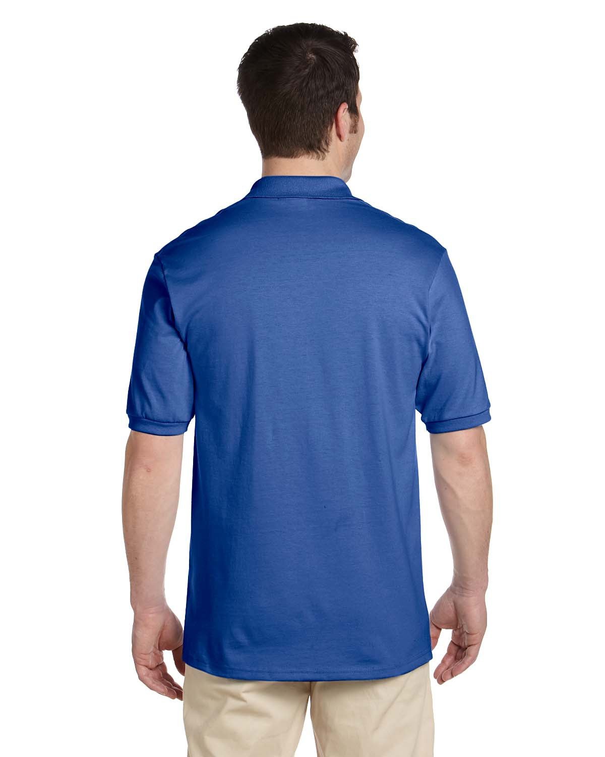437 Jerzees Men's Jersey Polo with Spot Shield - Back Image