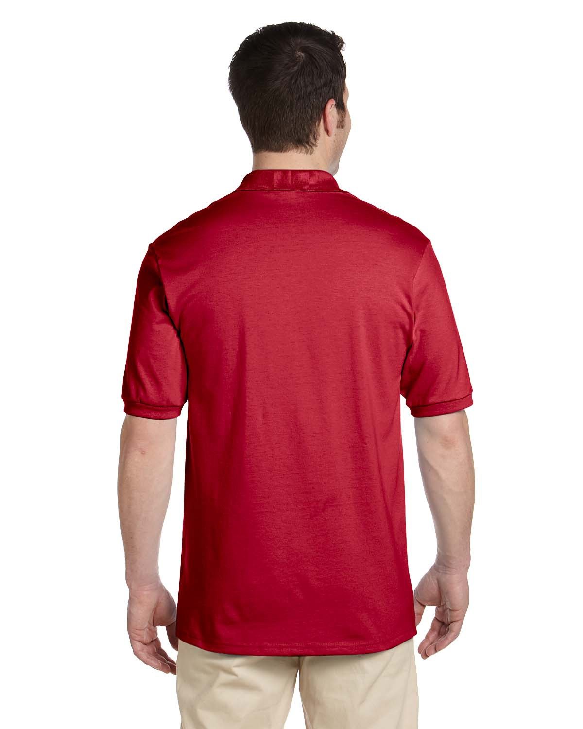 437 Jerzees Men's Jersey Polo with Spot Shield - Back Image