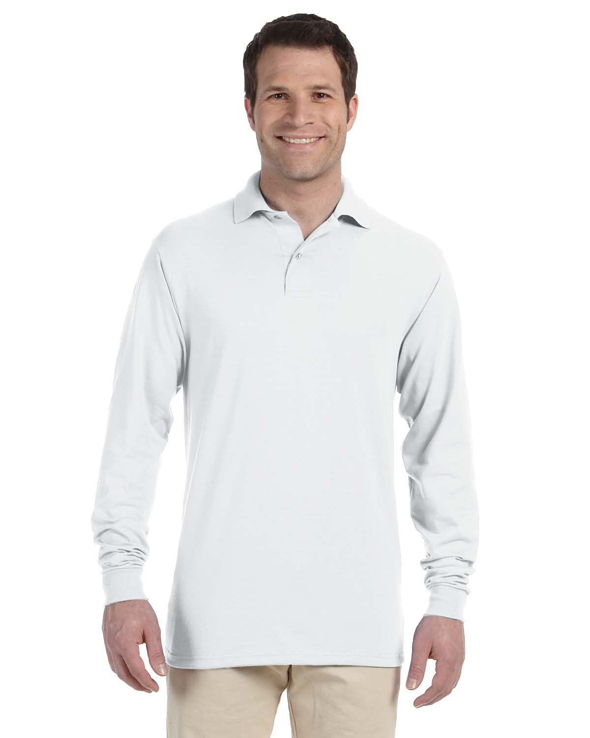 437ML Jerzees Adult SpotShield Long-Sleeve Jersey Polo