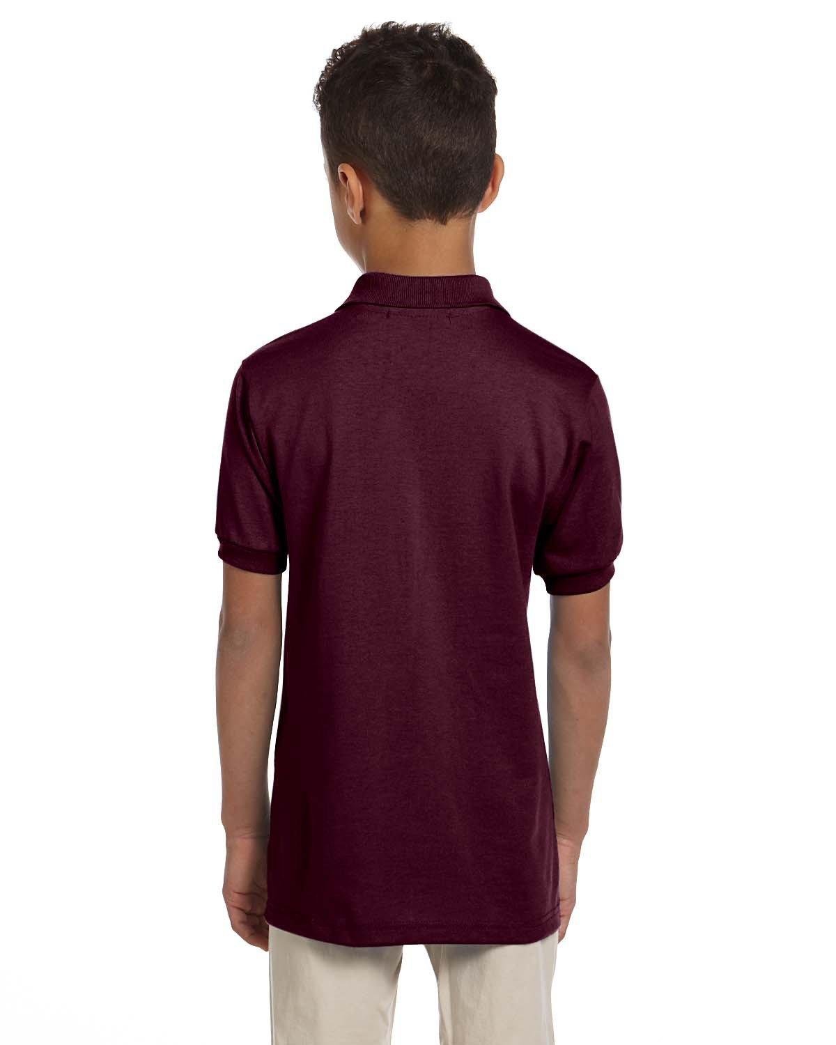 437Y Jerzees Youth SpotShield Jersey Polo - Back Image