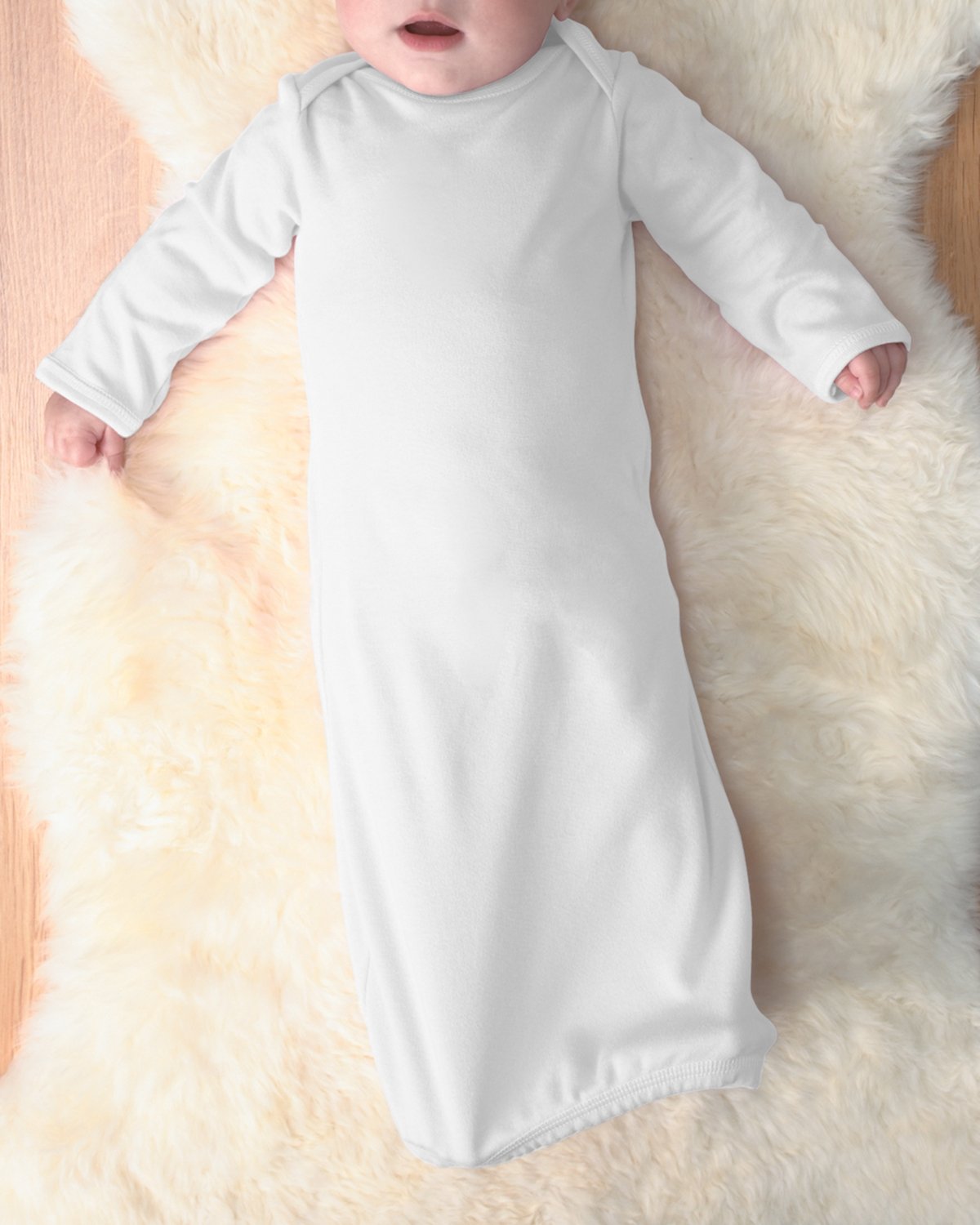 4406 Rabbit Skins Infant Baby Rib Layette Sleeper