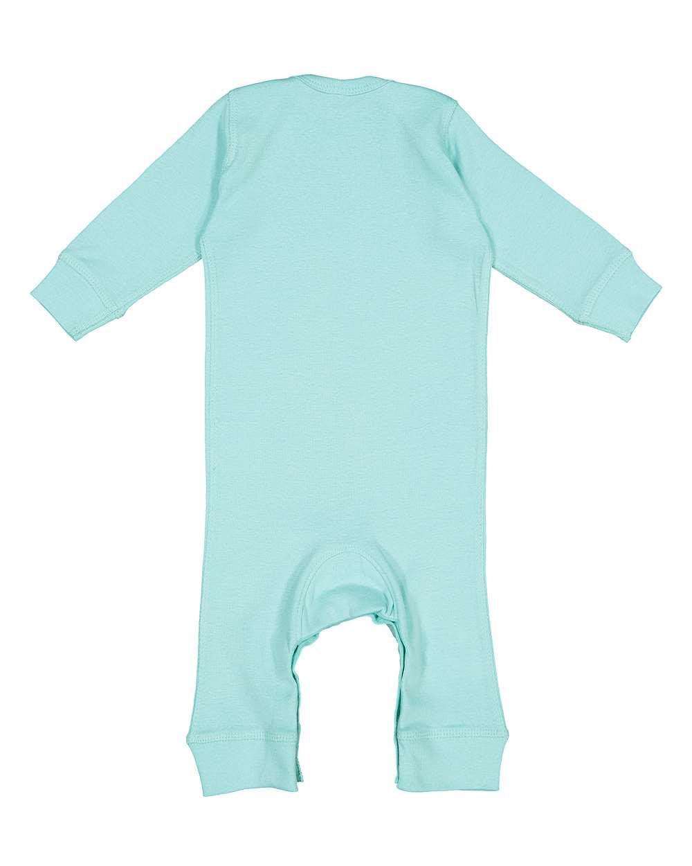 4412 Rabbit Skins Infant Long Legged Baby Rib Bodysuit - Back Image