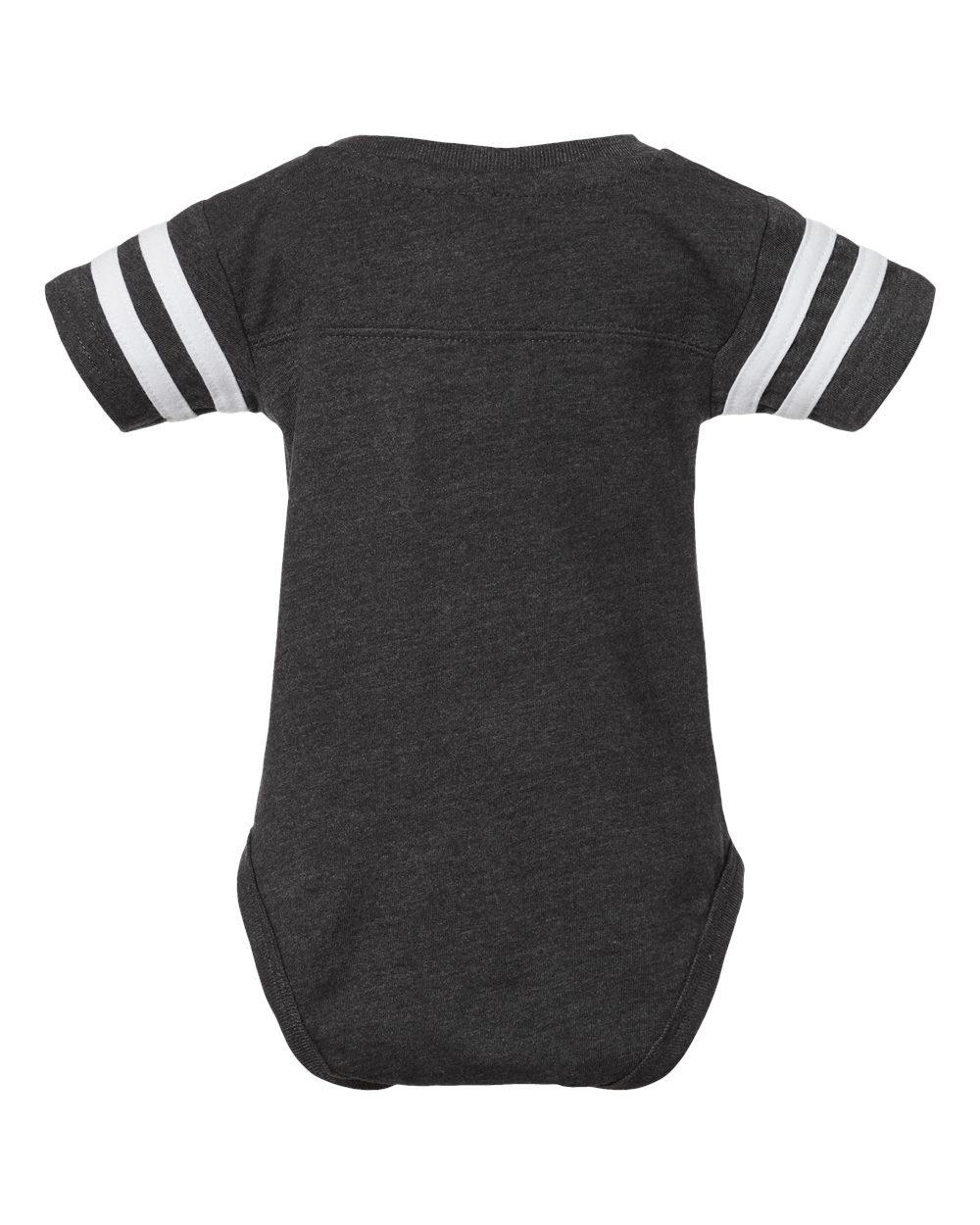 4437 Rabbit Skins Infant Football Fine Jersey Bodysuit - Back Image