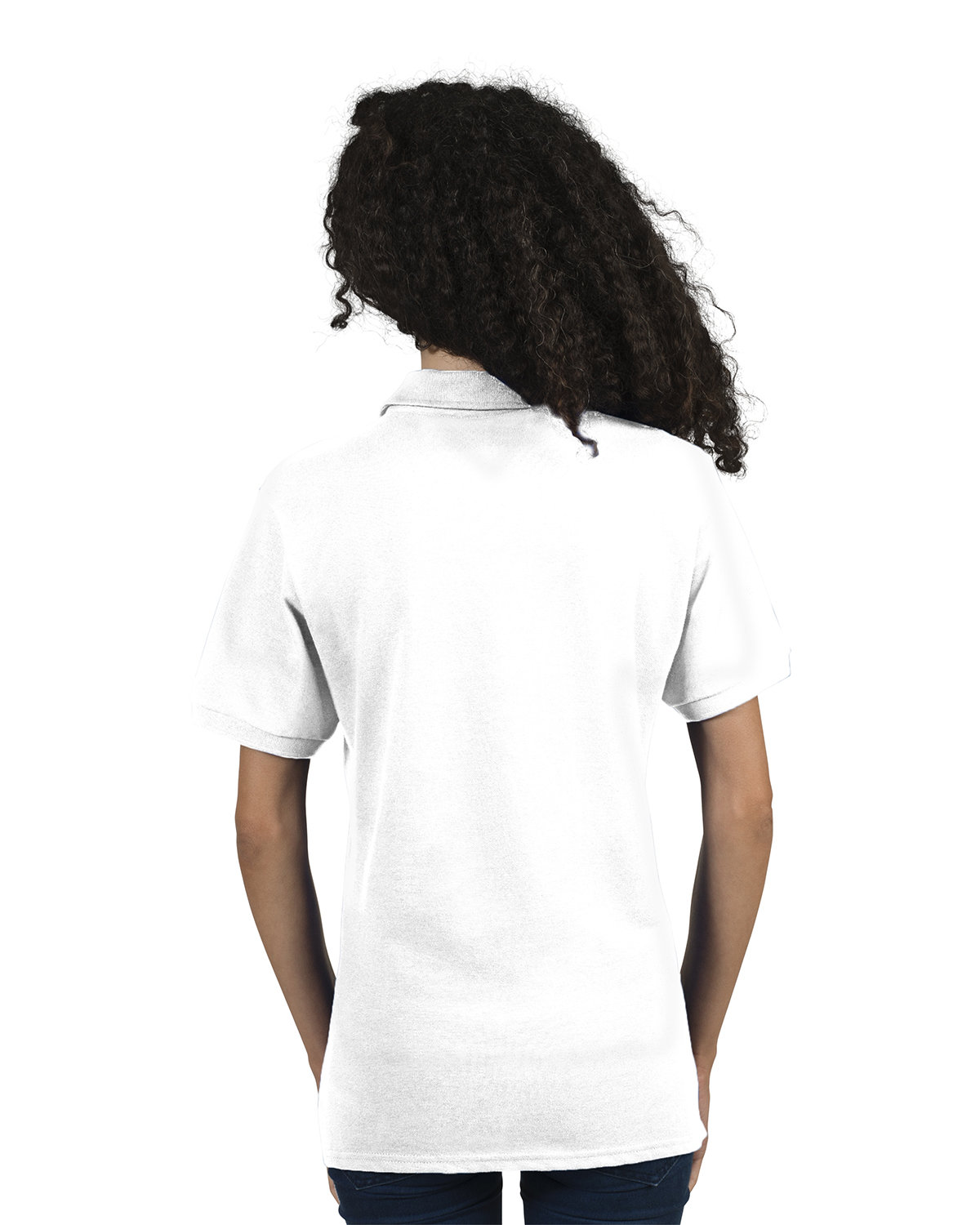 443WR Jerzees Ladies Premium 100% Ringspun Cotton Piqué Polo - Back Image