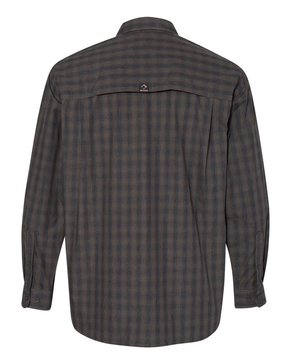 4465 Dri Duck Yarn-Dyed Poplin Paseo Plaid Shirt - Back Image