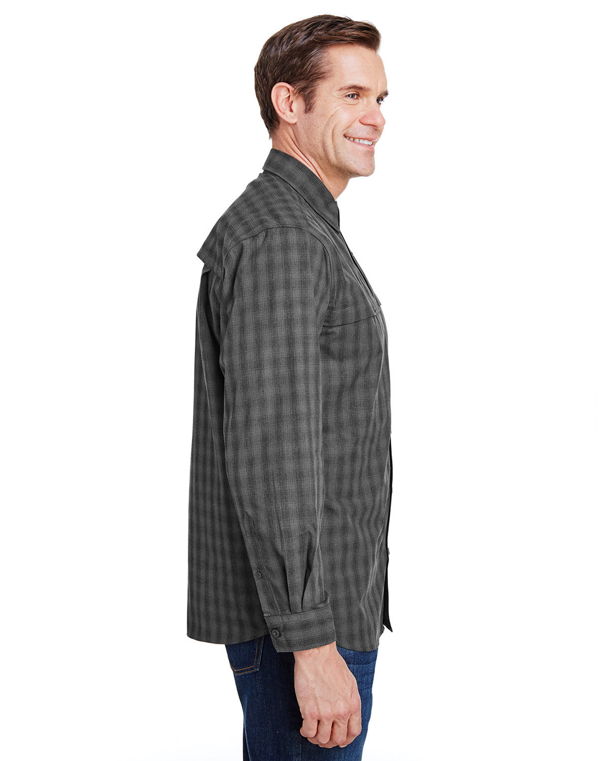 4465 Dri Duck Yarn-Dyed Poplin Paseo Plaid Shirt - Siide Image