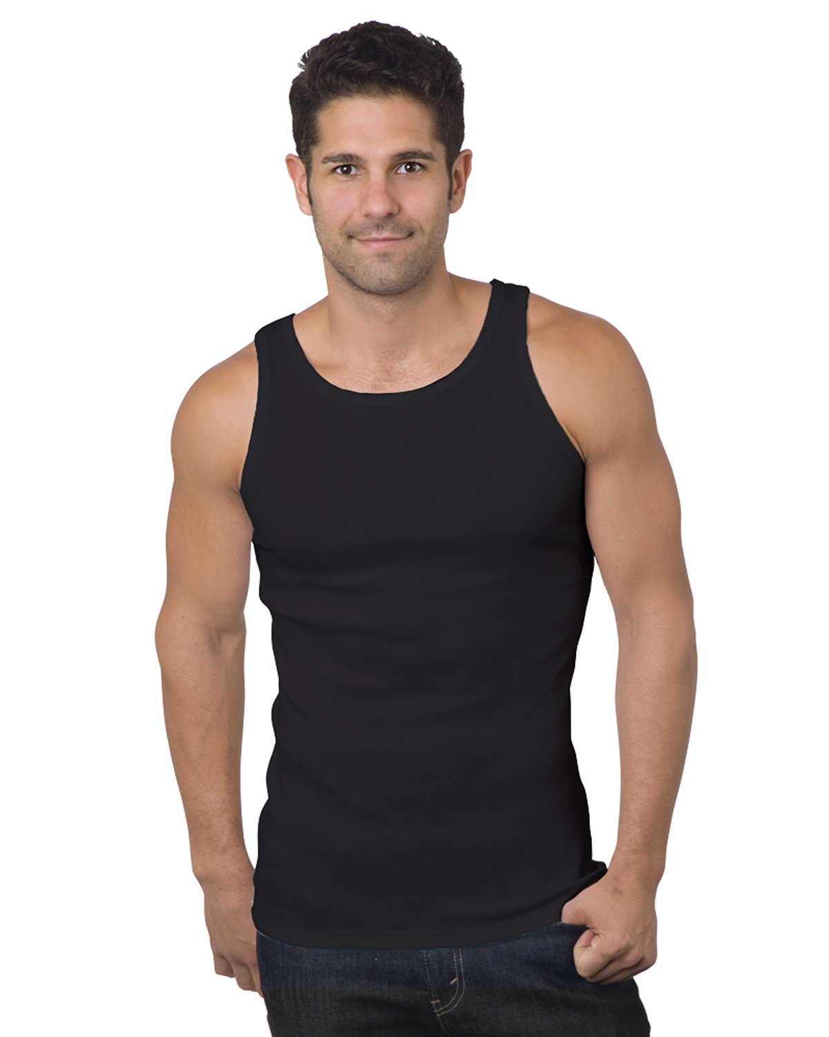 4573 Bayside USA-Made 2x1 Ribbed Tank Top