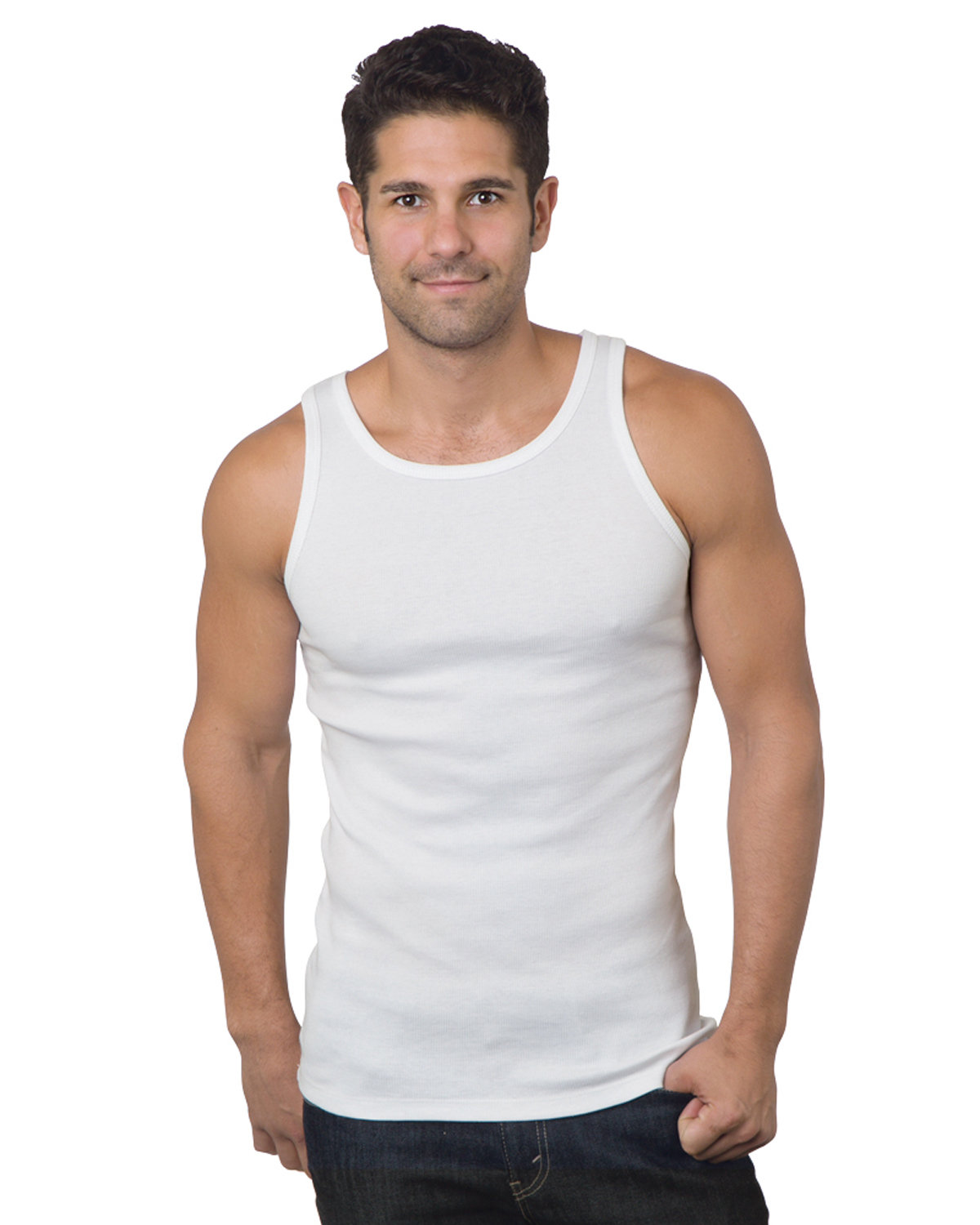 4573 Bayside USA-Made 2x1 Ribbed Tank Top