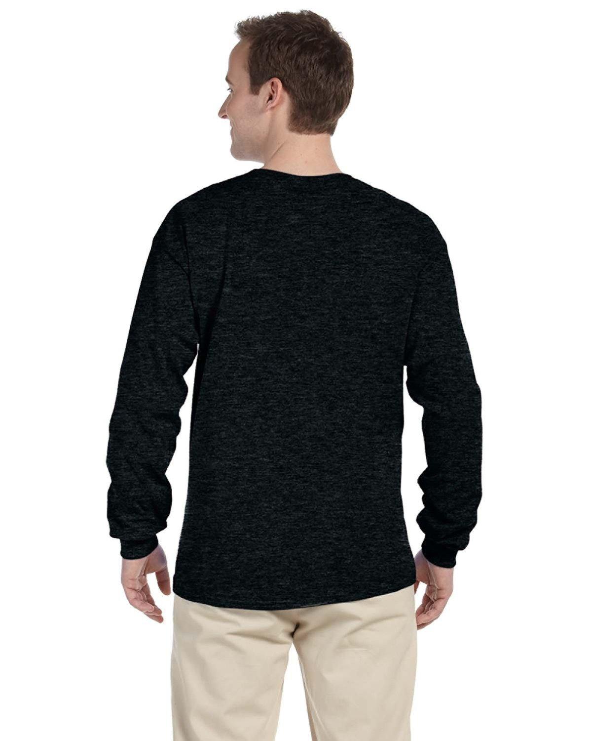 4930 Fruit of the Loom HD Cotton ™ 100% Cotton Long Sleeve T-Shirt - Back Image