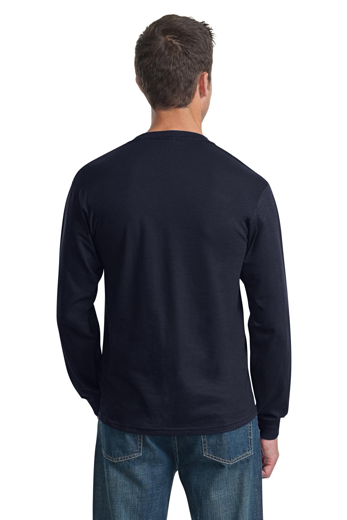 4930 Fruit of the Loom HD Cotton ™ 100% Cotton Long Sleeve T-Shirt - Back Image