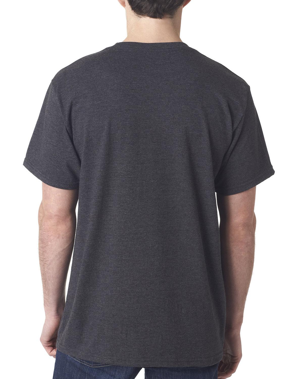 5010 Bayside USA-Made Ringspun 50/50 Heather Unisex T-Shirt - Back Image