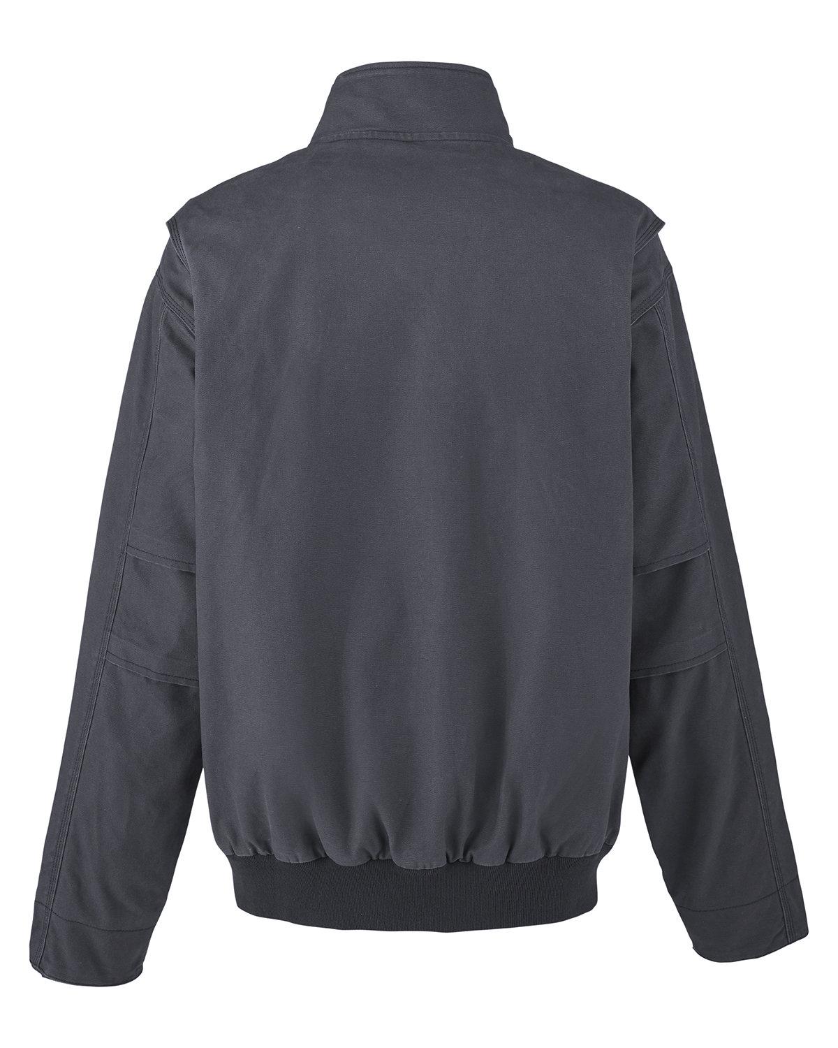 5032DD Dri Duck Mens Force Canvas Bomber Jacket - Back Image