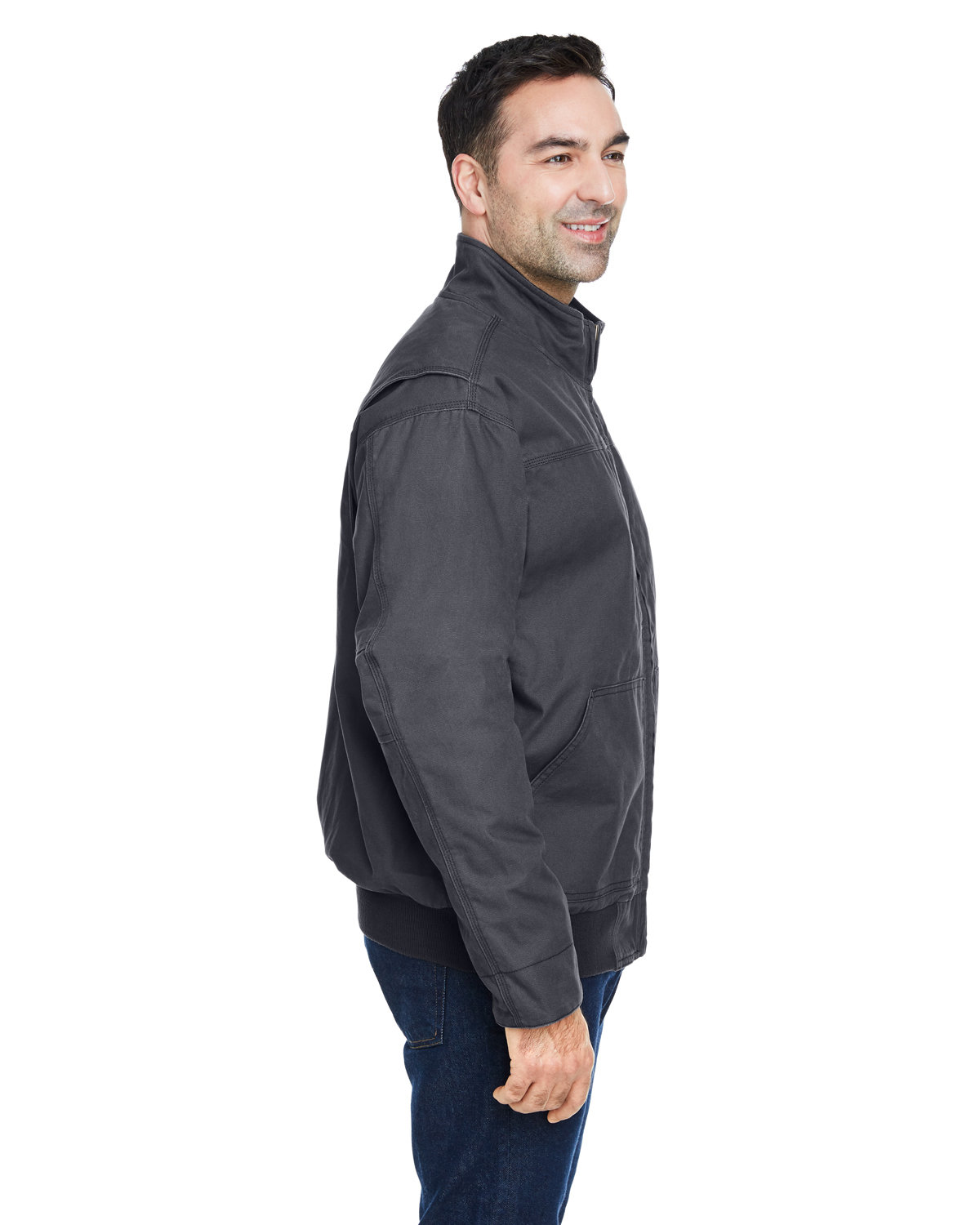 5032DD Dri Duck Mens Force Canvas Bomber Jacket - Siide Image