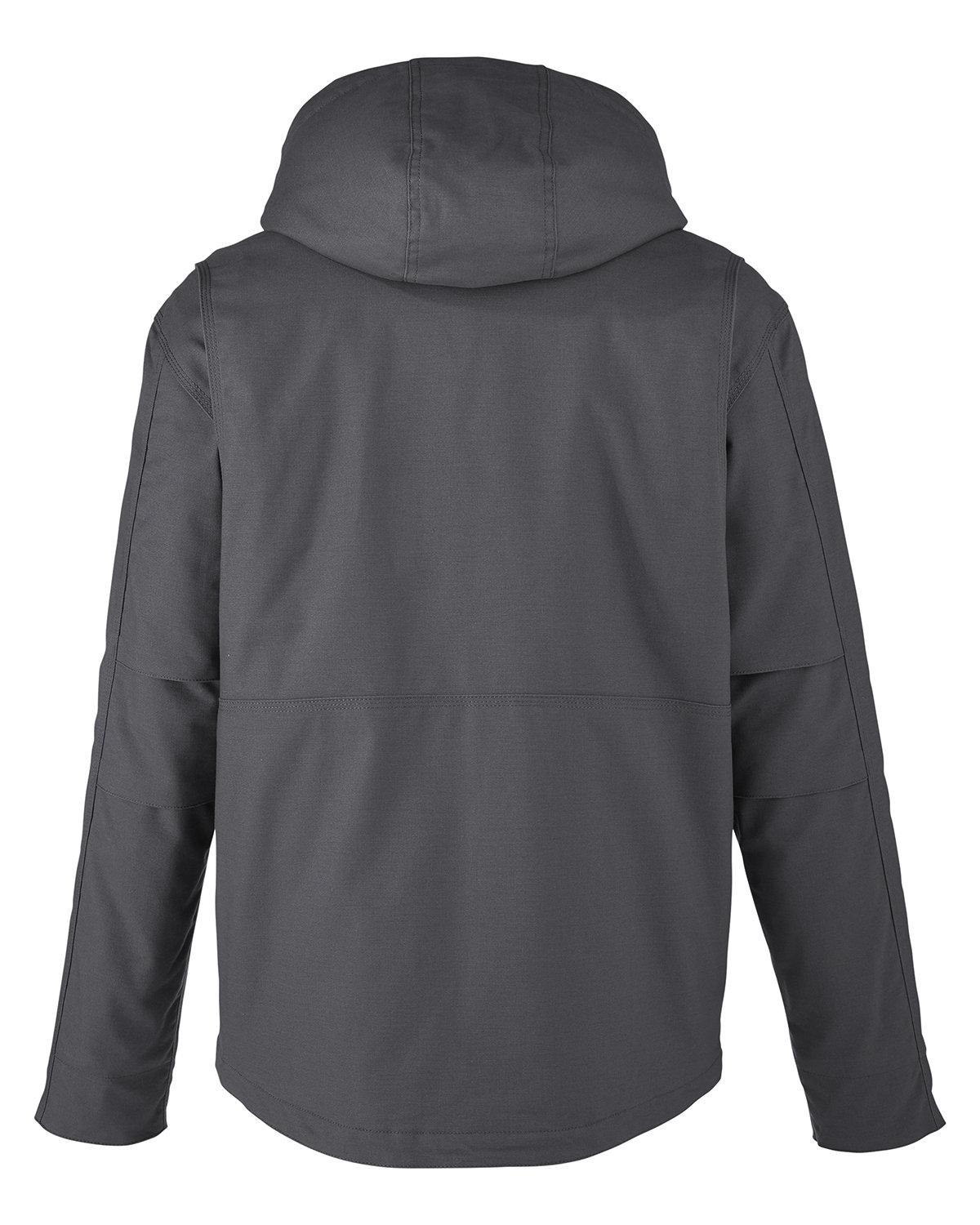 5060DD Dri Duck Mens Yukon Flex Stretch Canvas Hooded Jacket - Back Image