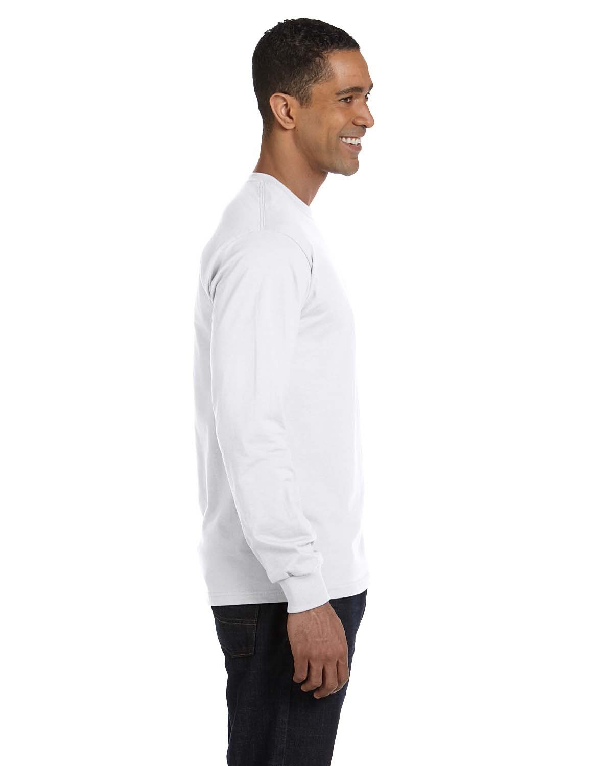 5186 Hanes Beefy-T - 100% Cotton Long Sleeve T-Shirt. - Siide Image