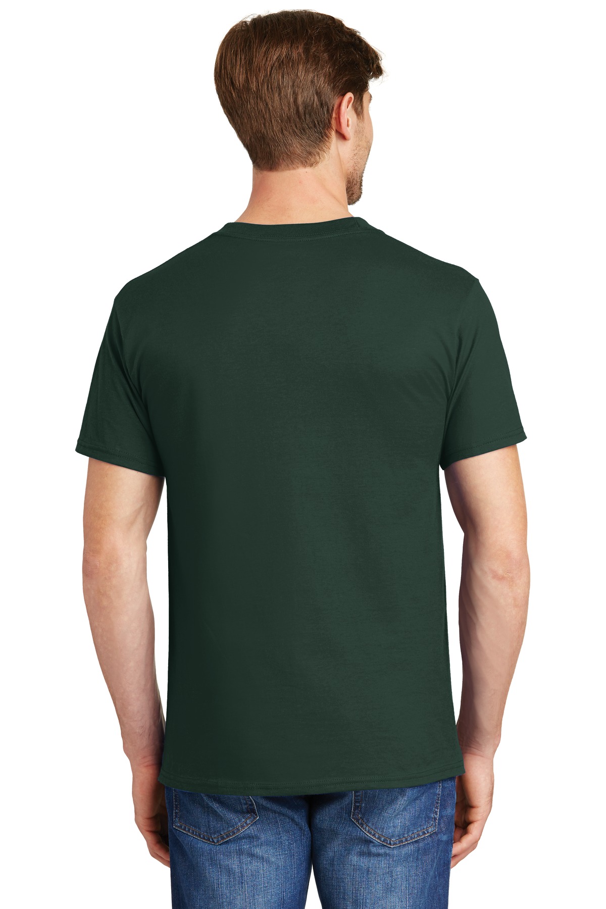 Hanes Direct to Film (DTF) 5190 - Beefy-T® with a Pocket - Back Image