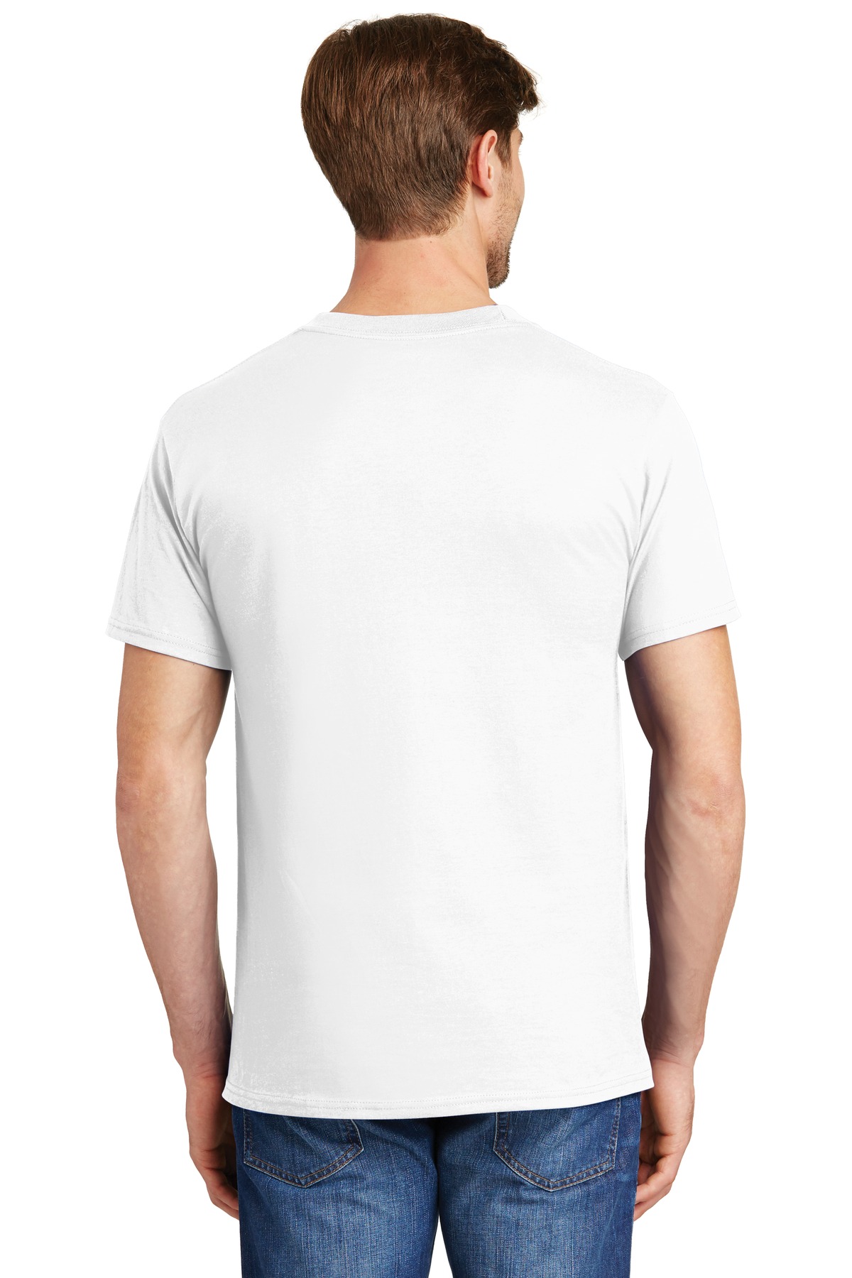5190 Hanes - Beefy-T® with a Pocket - Back Image