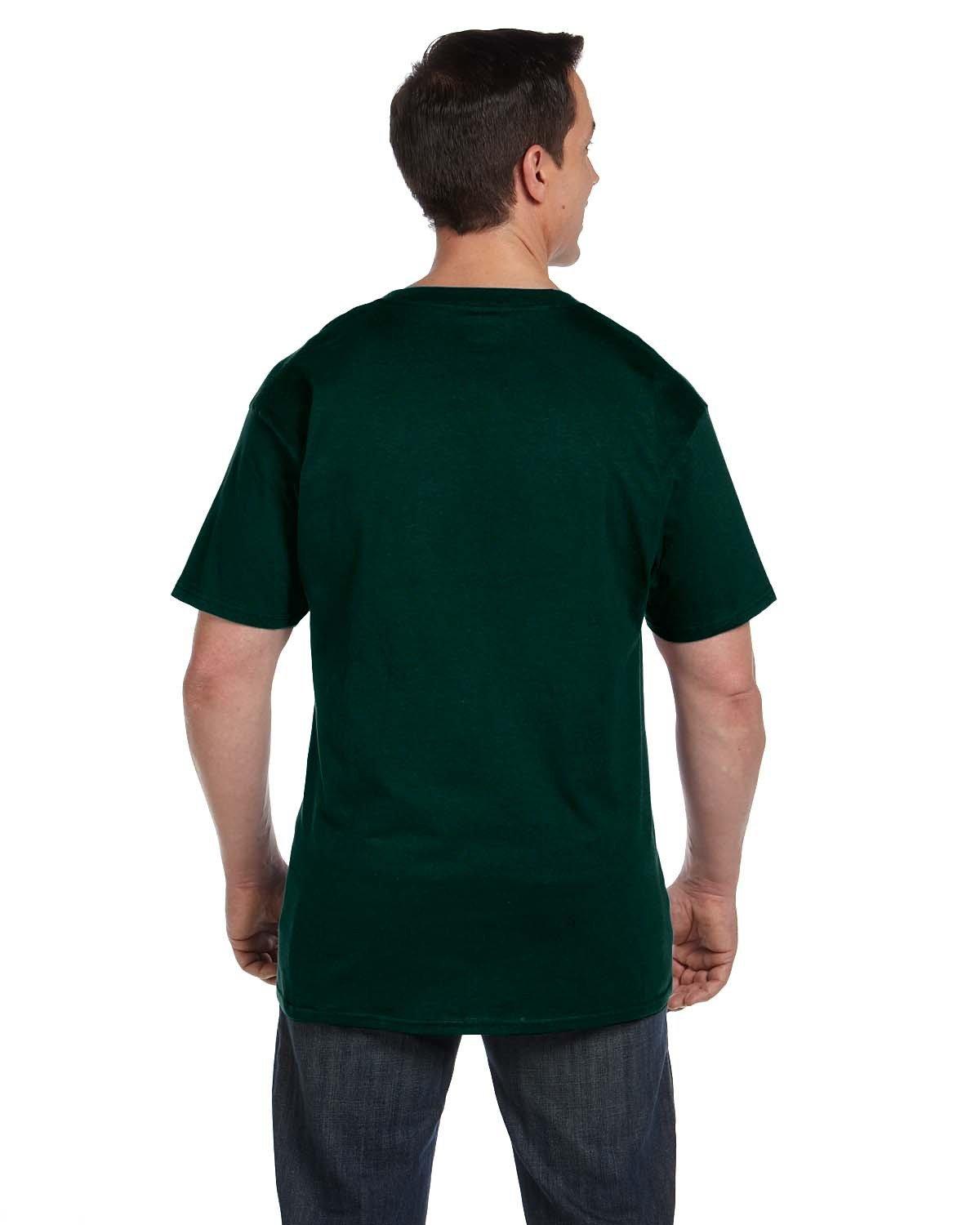 5190P Hanes Adult Beefy-T with Pocket - Back Image