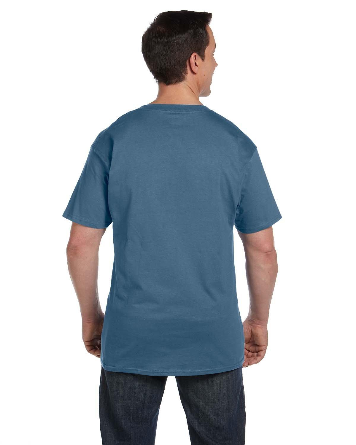 5190P Hanes Adult Beefy-T with Pocket - Back Image