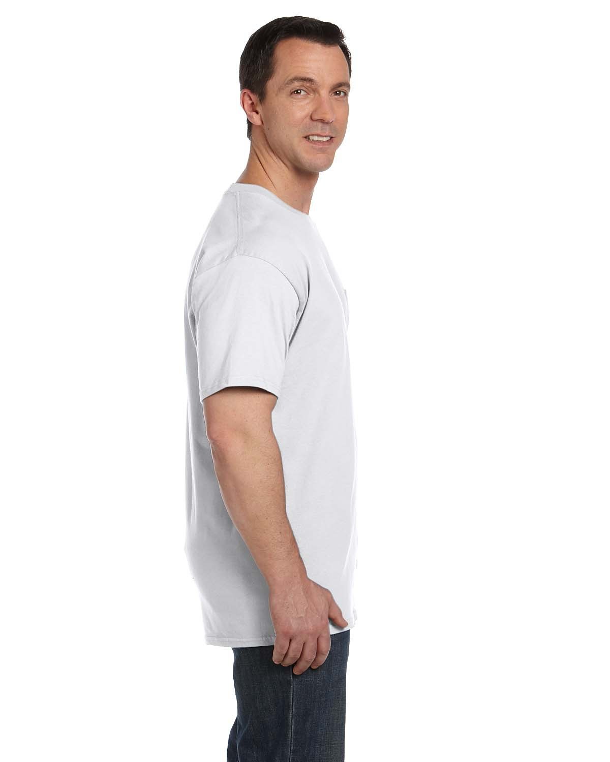 5190P Hanes Adult Beefy-T with Pocket - Siide Image