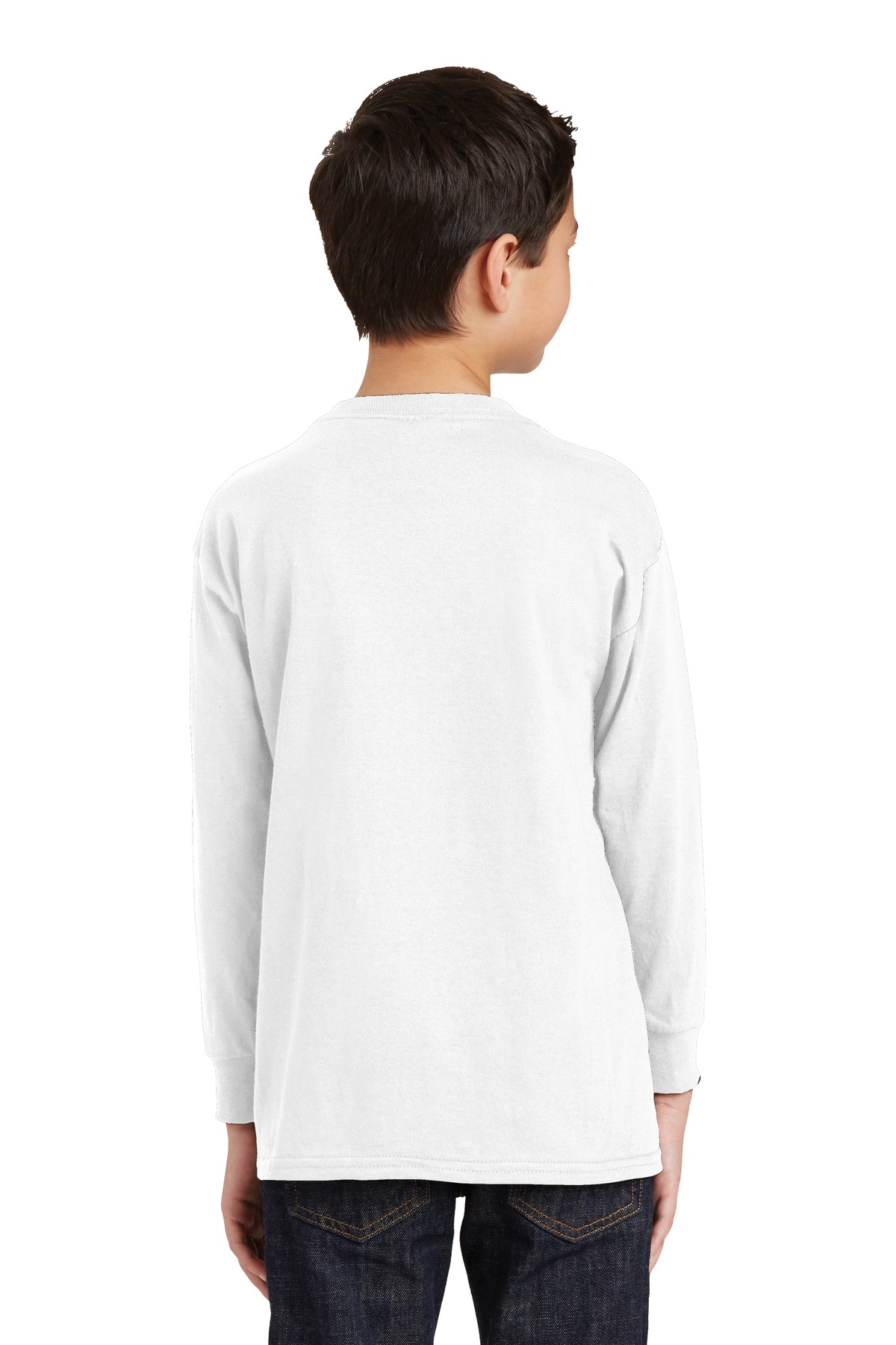 5400B Gildan Heavy Cotton Youth Long Sleeve T-Shirt - Back Image