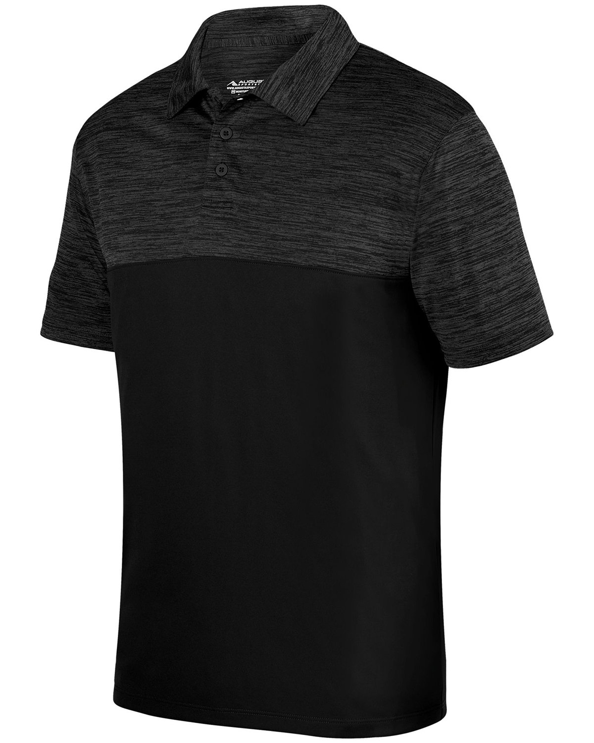 5412 Augusta Drop Ship Adult Shadow Tonal Heather Polo Zoom Image
