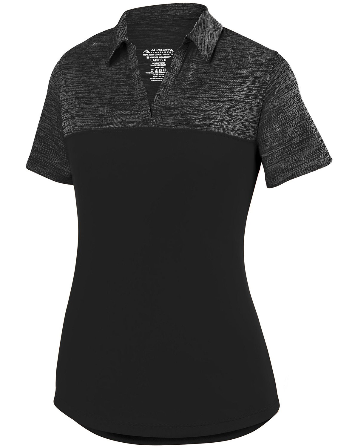 5413 Augusta Drop Ship Ladies Shadow Tonal Heather Polo Zoom Image