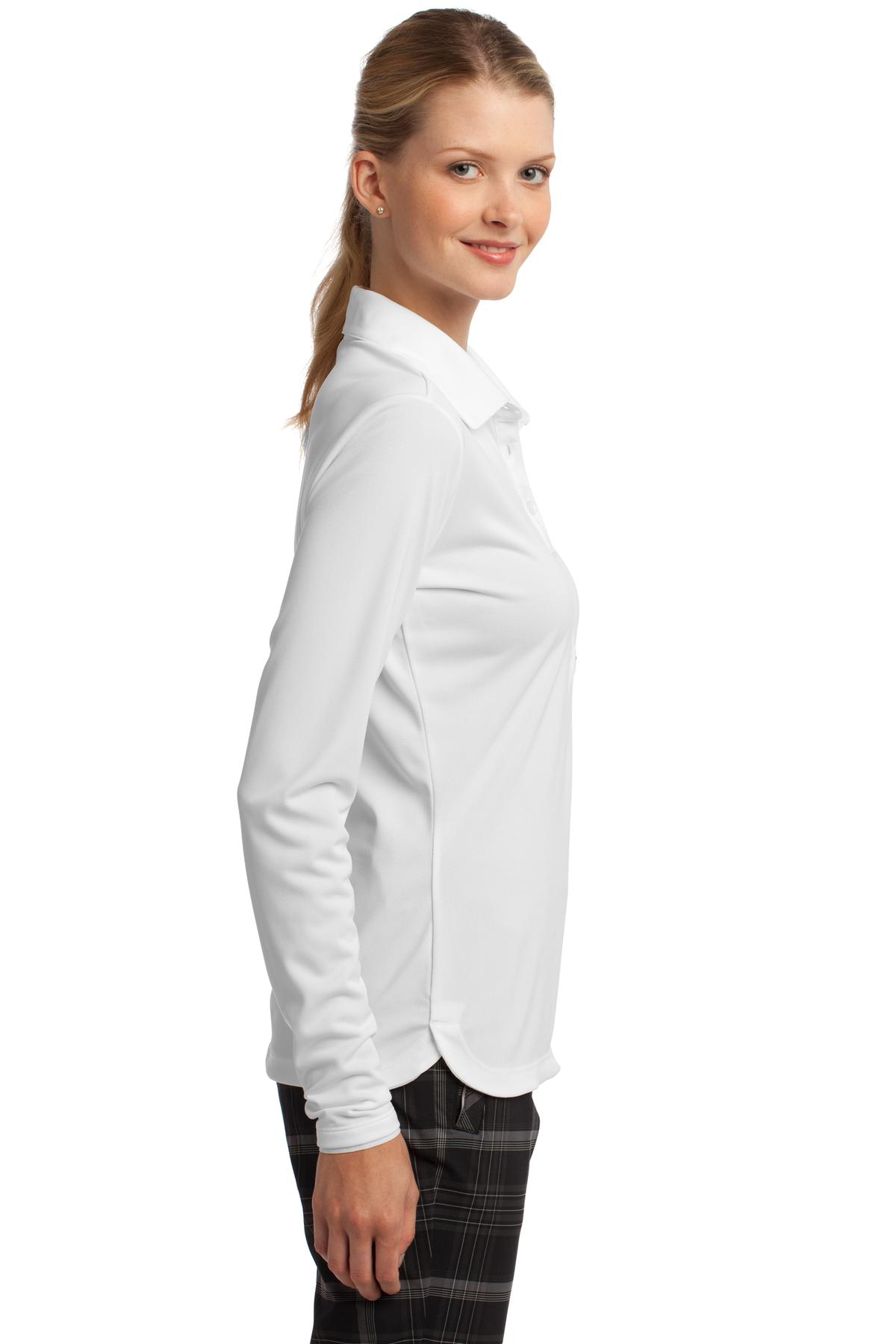 545322 Nike Ladies Long Sleeve Dri-FIT Stretch Tech Polo. - Siide Image