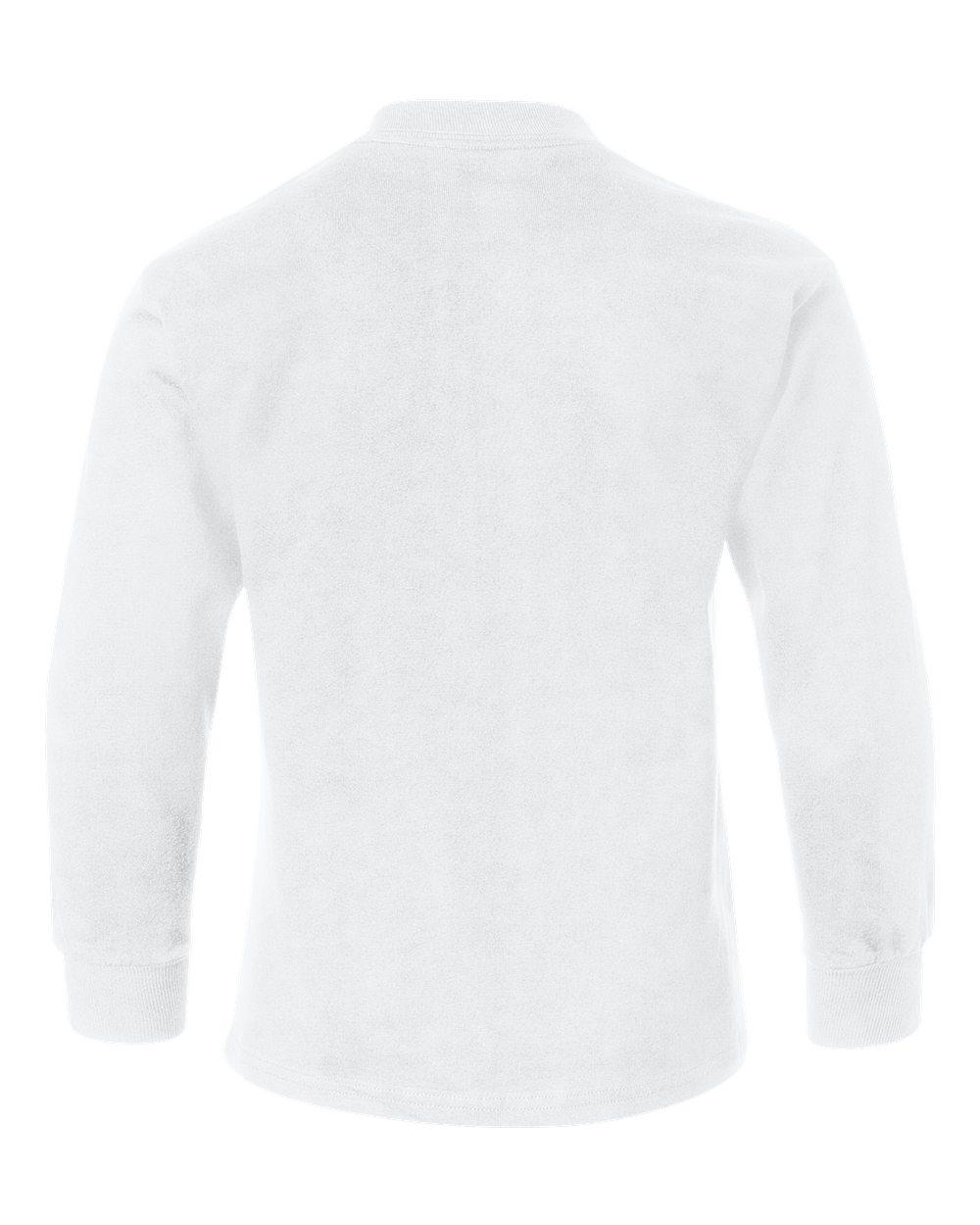 5546 Hanes Youth Authentic-T Long-Sleeve T-Shirt - Back Image