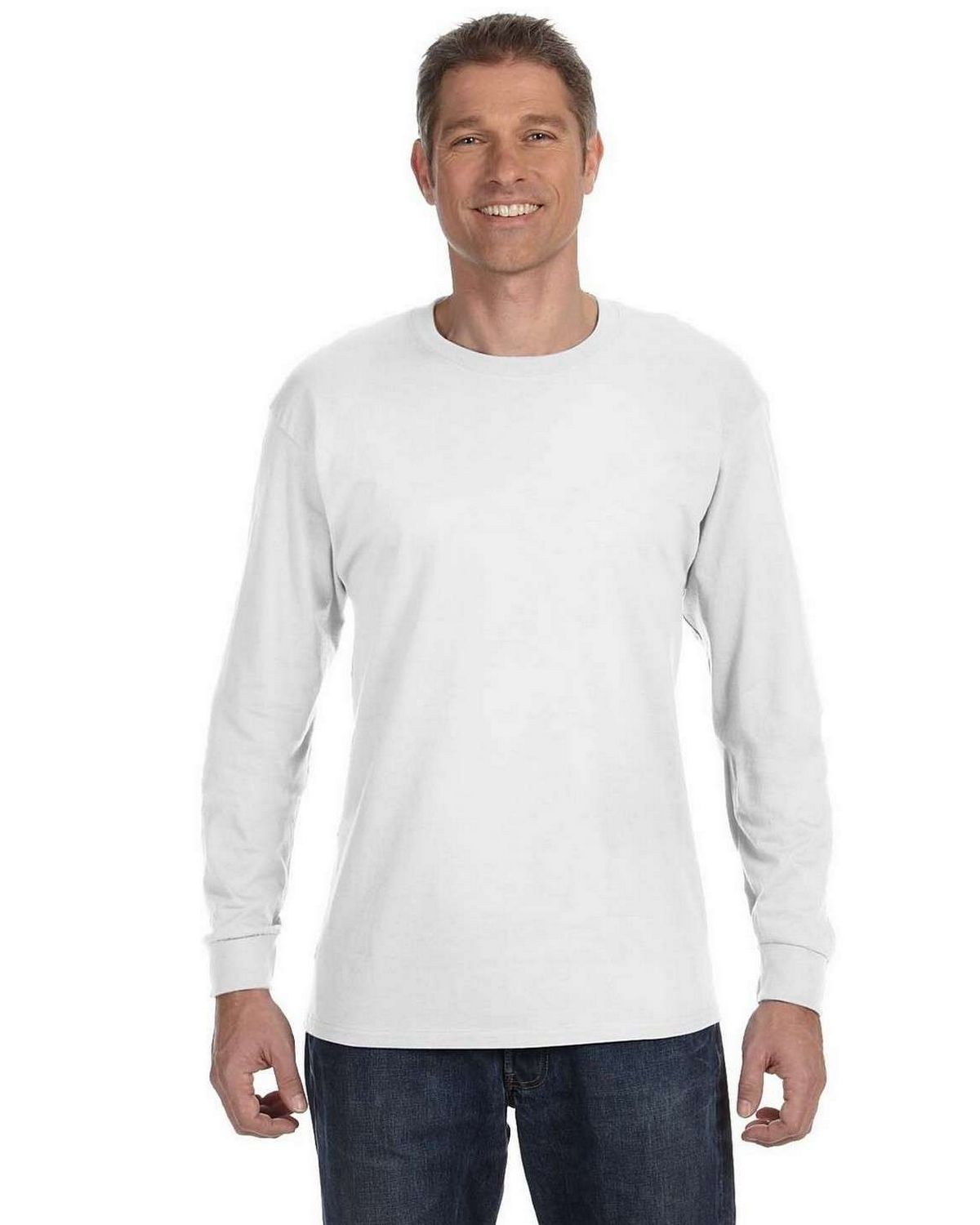 5586 Hanes - Authentic 100% Cotton Long Sleeve T-Shirt. 5586 Hanes - Authentic 100% Cotton Long Sleeve T-Shirt.
