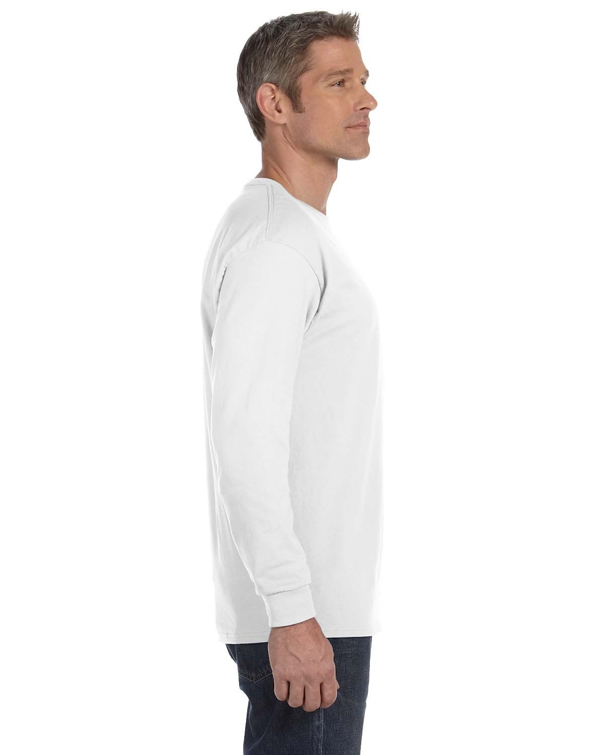 5586 Hanes - Authentic 100% Cotton Long Sleeve T-Shirt. 5586 Hanes - Authentic 100% Cotton Long Sleeve T-Shirt. - Siide Image