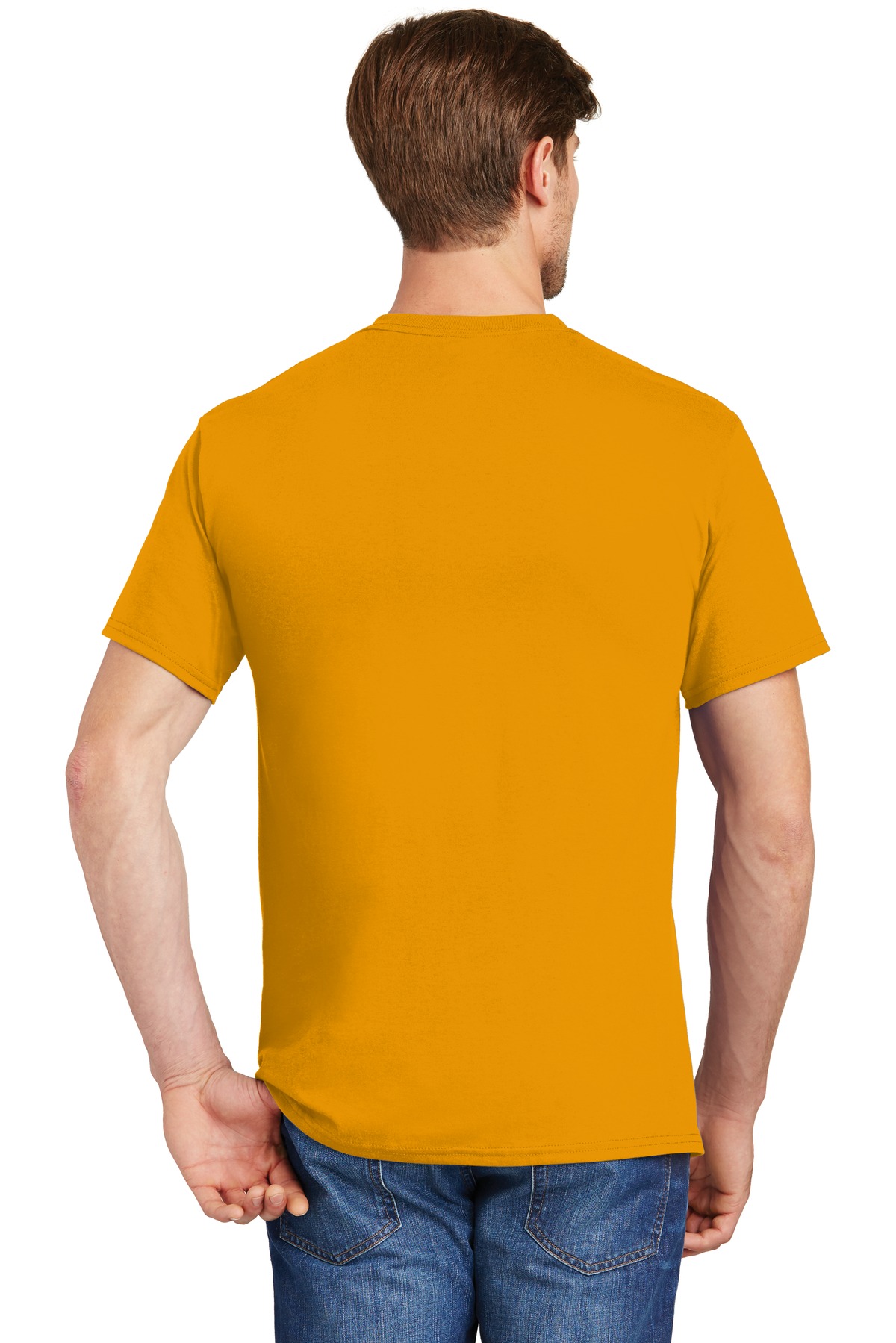 5590 Hanes - Authentic 100% Cotton T-Shirt with Pocket. - Back Image