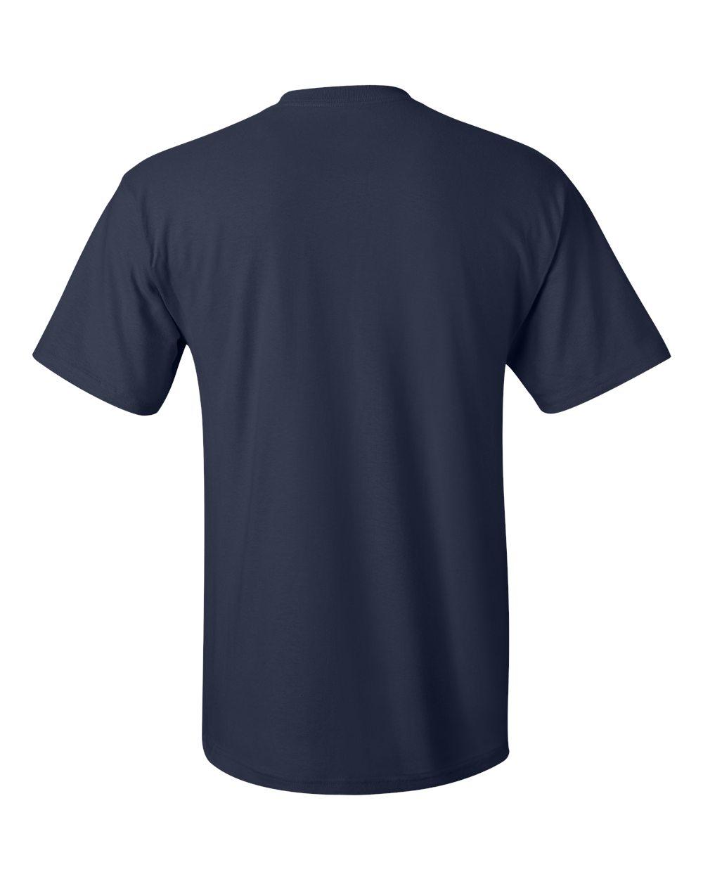 5590 H Hanes Men's Authentic-T Short Sleeve Pocket T-Shirt - Back Image