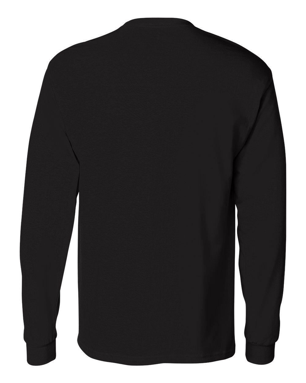 5596 Hanes Mens Authentic-T Long-Sleeve Pocket T-Shirt - Back Image