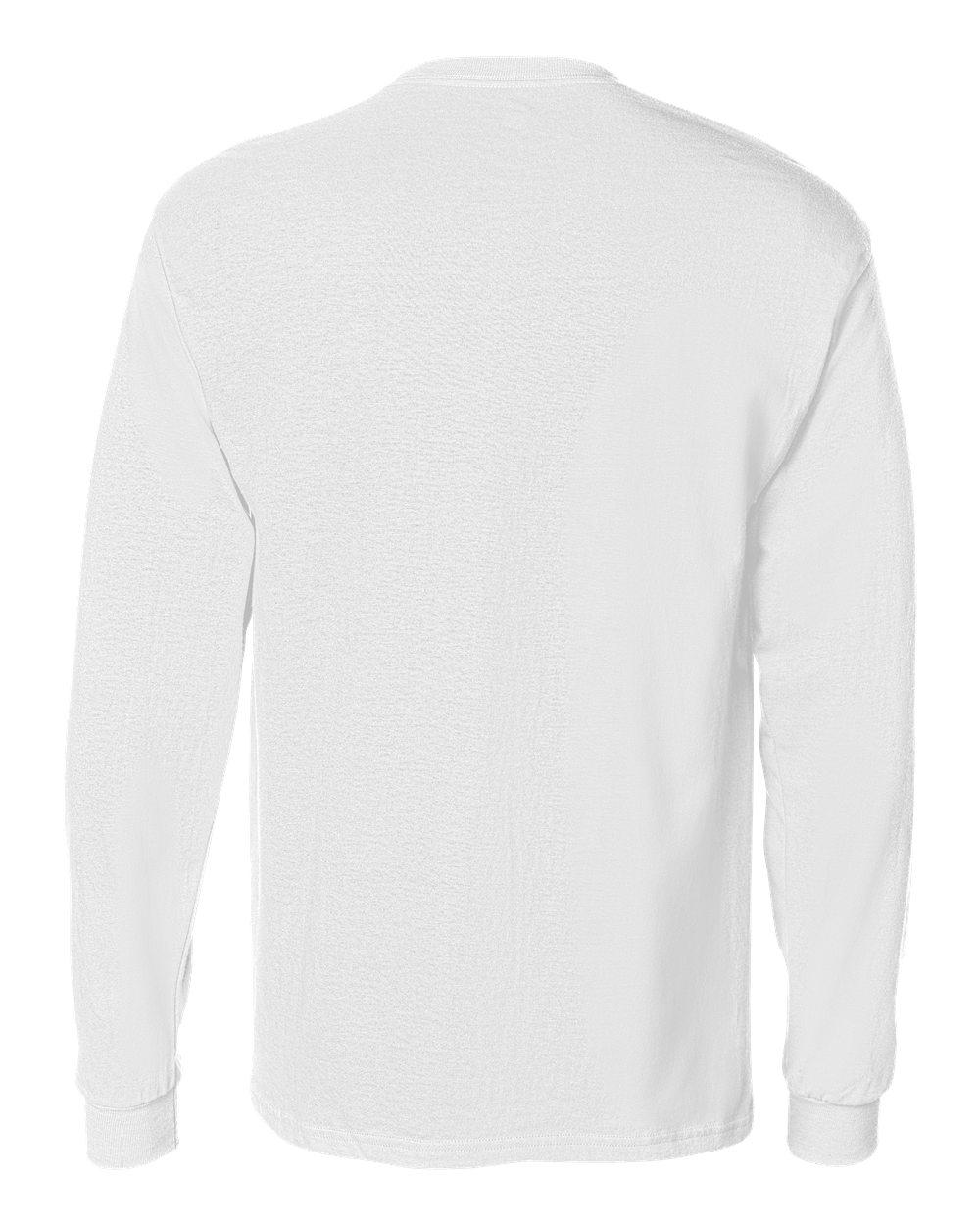 5596 Hanes Mens Authentic-T Long-Sleeve Pocket T-Shirt - Back Image