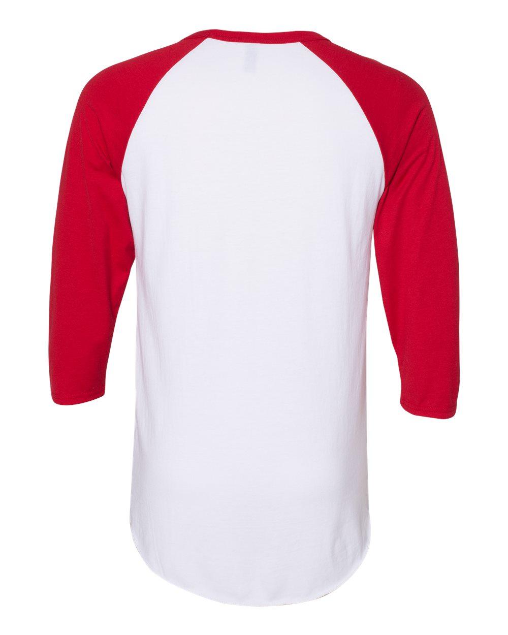 560RR Jerzees Unisex Premium Blend Ring-Spun 3/4 Sleeve Raglan T-Shirt - Back Image