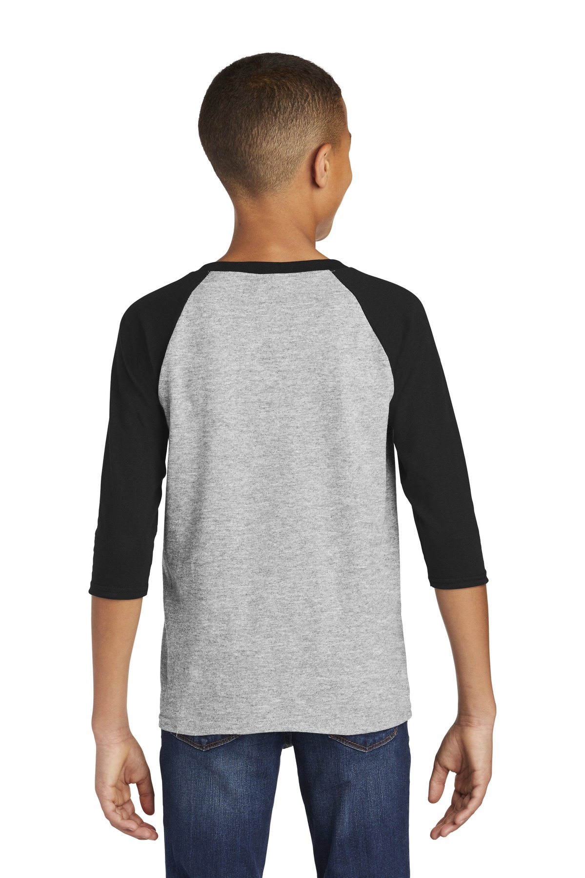 5700B Gildan Heavy Cotton Youth Raglan Three-Quarter Sleeve T-Shirt 5700B Gildan Heavy Cotton Youth Raglan Three-Quarter Sleeve T-Shirt - Back Image
