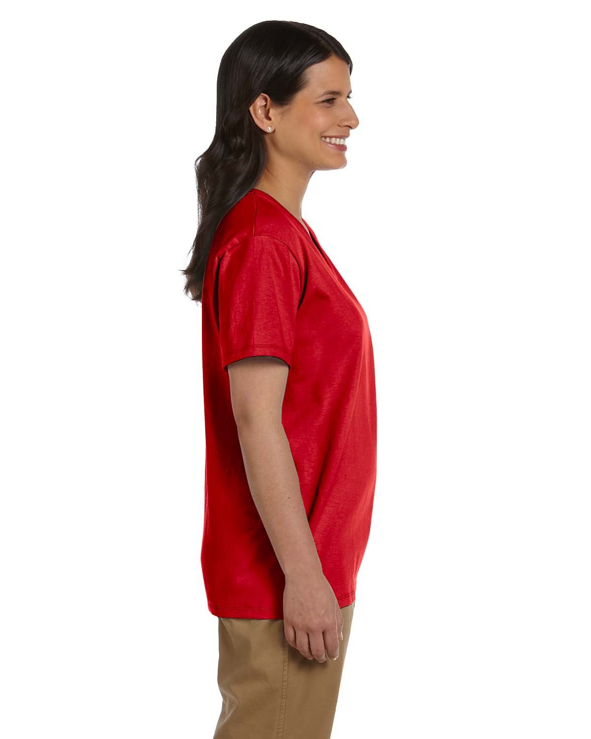 5780 Hanes Ladies V-Neck T-Shirt - Siide Image