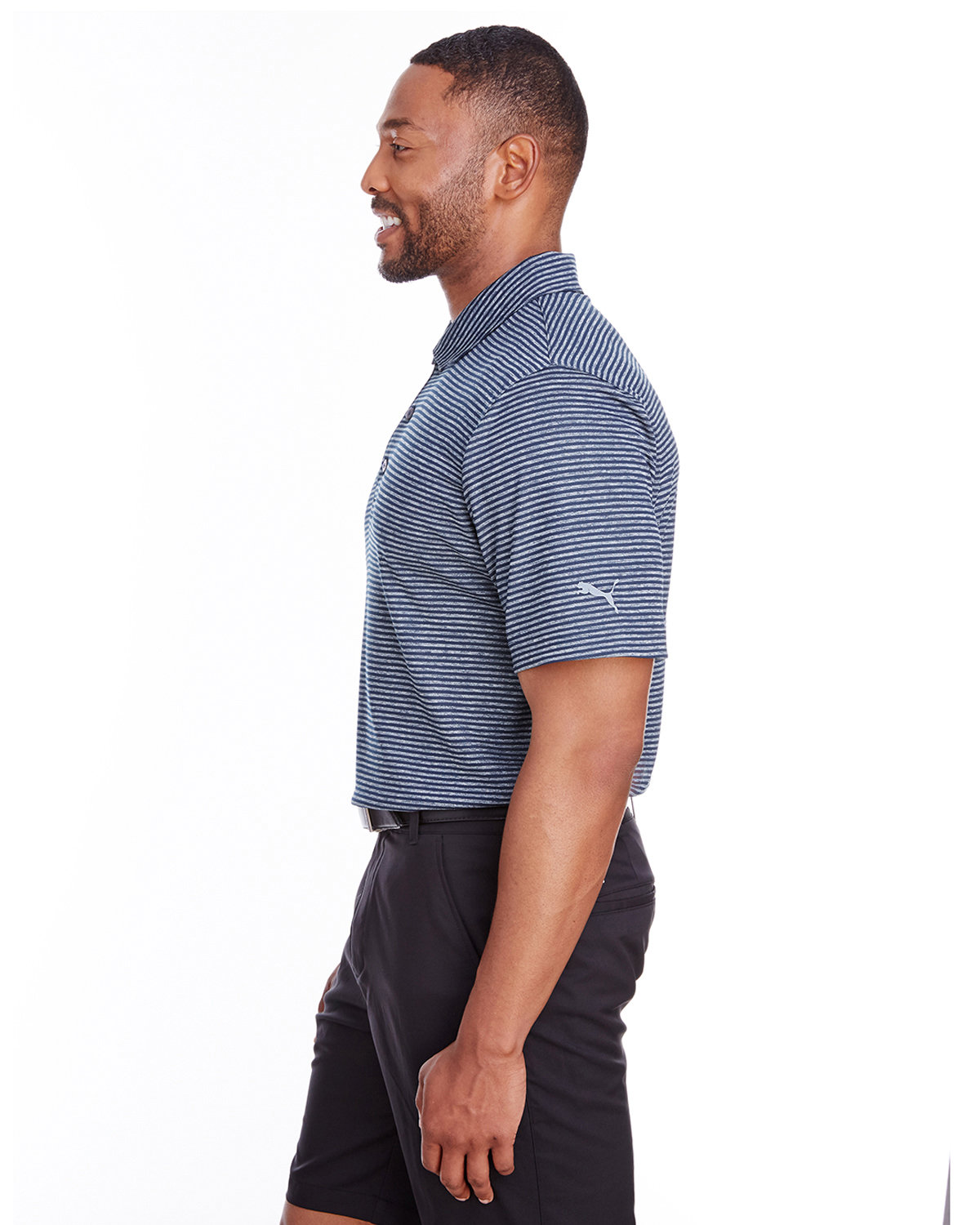 596804 Puma Mens Performance Stripe Polo 596804 Puma Mens Performance Stripe Polo - Siide Image